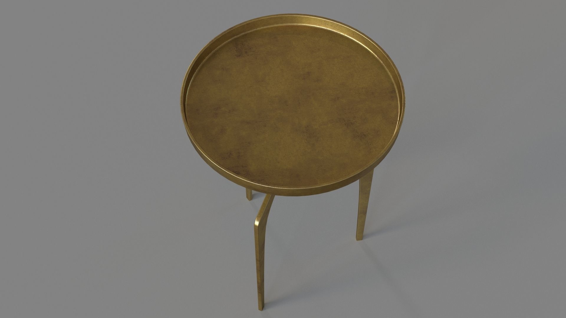 Kenna Accent Table Gold 3D model_3