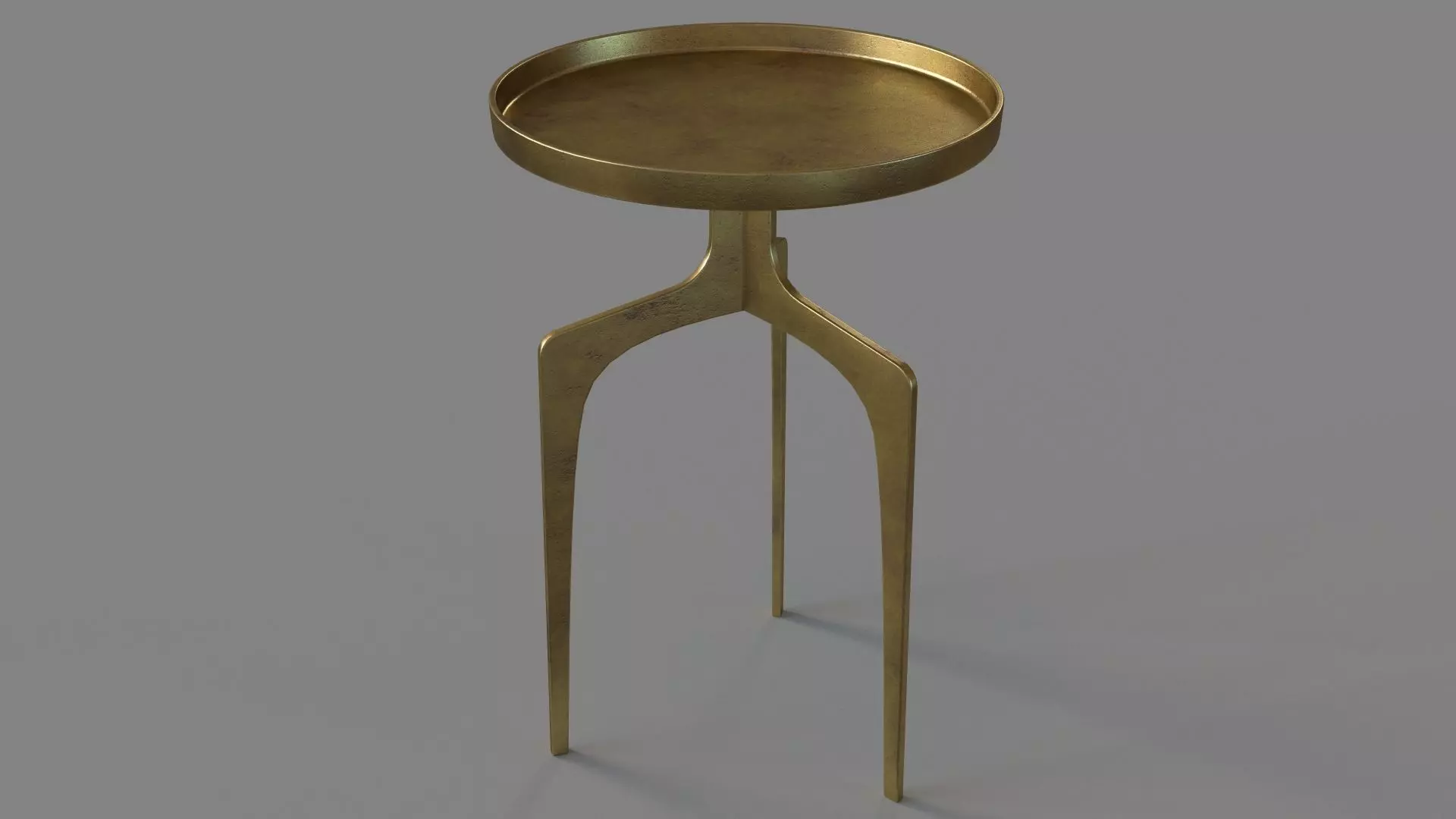 Kenna Accent Table Gold 3D model_0