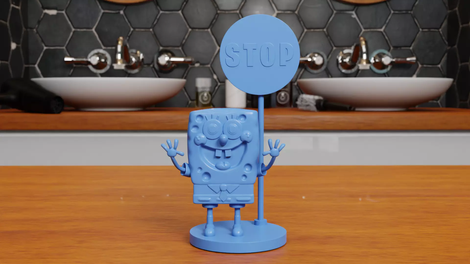 SpongeBob bronze statue of squarepants 3D print model