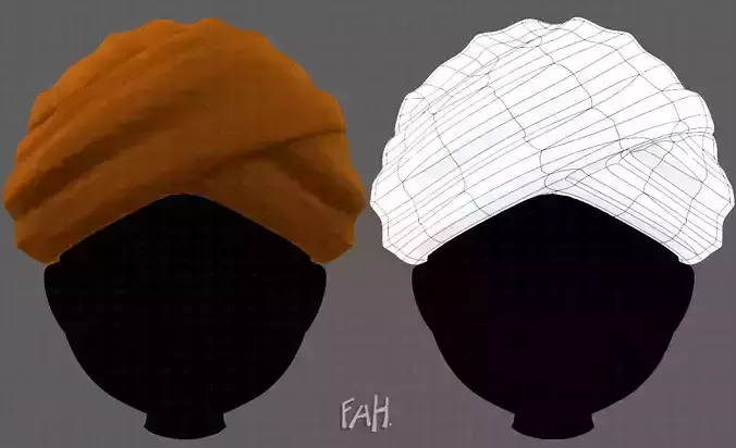 Cap V47 Low-poly 3D model