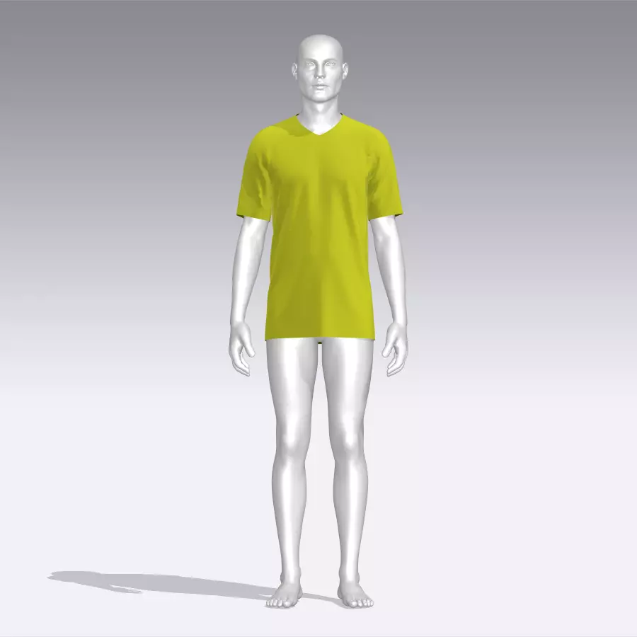 T-shirt mannequin wearing t - shirt Low-poly 3D model_0