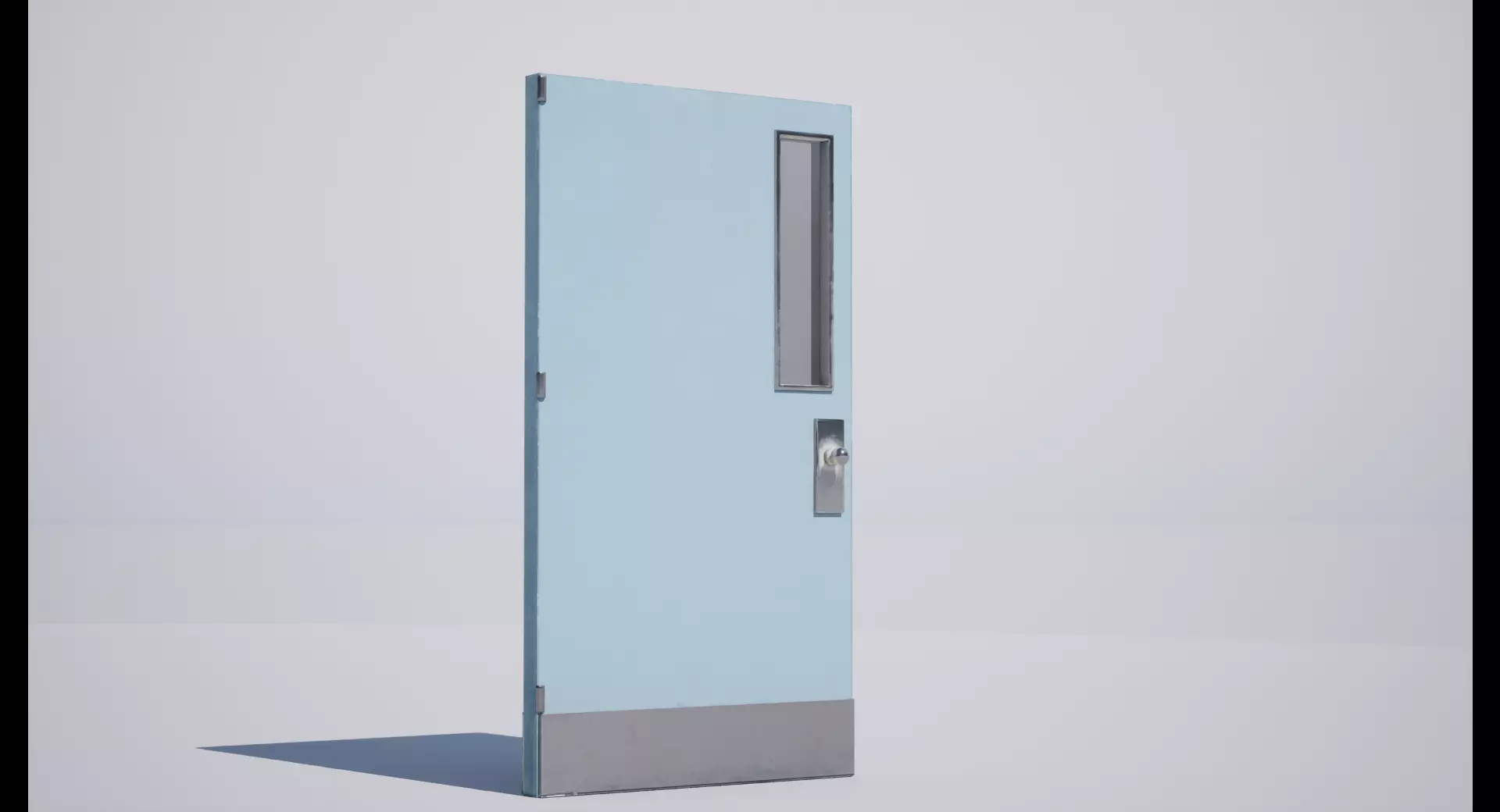 Interior Door Low-poly 3D model_0