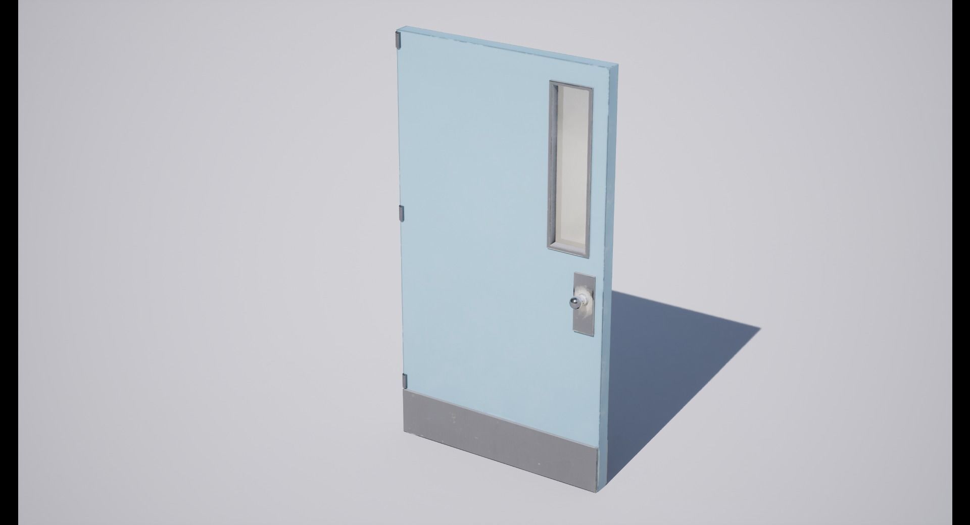 Interior Door Low-poly 3D model_7
