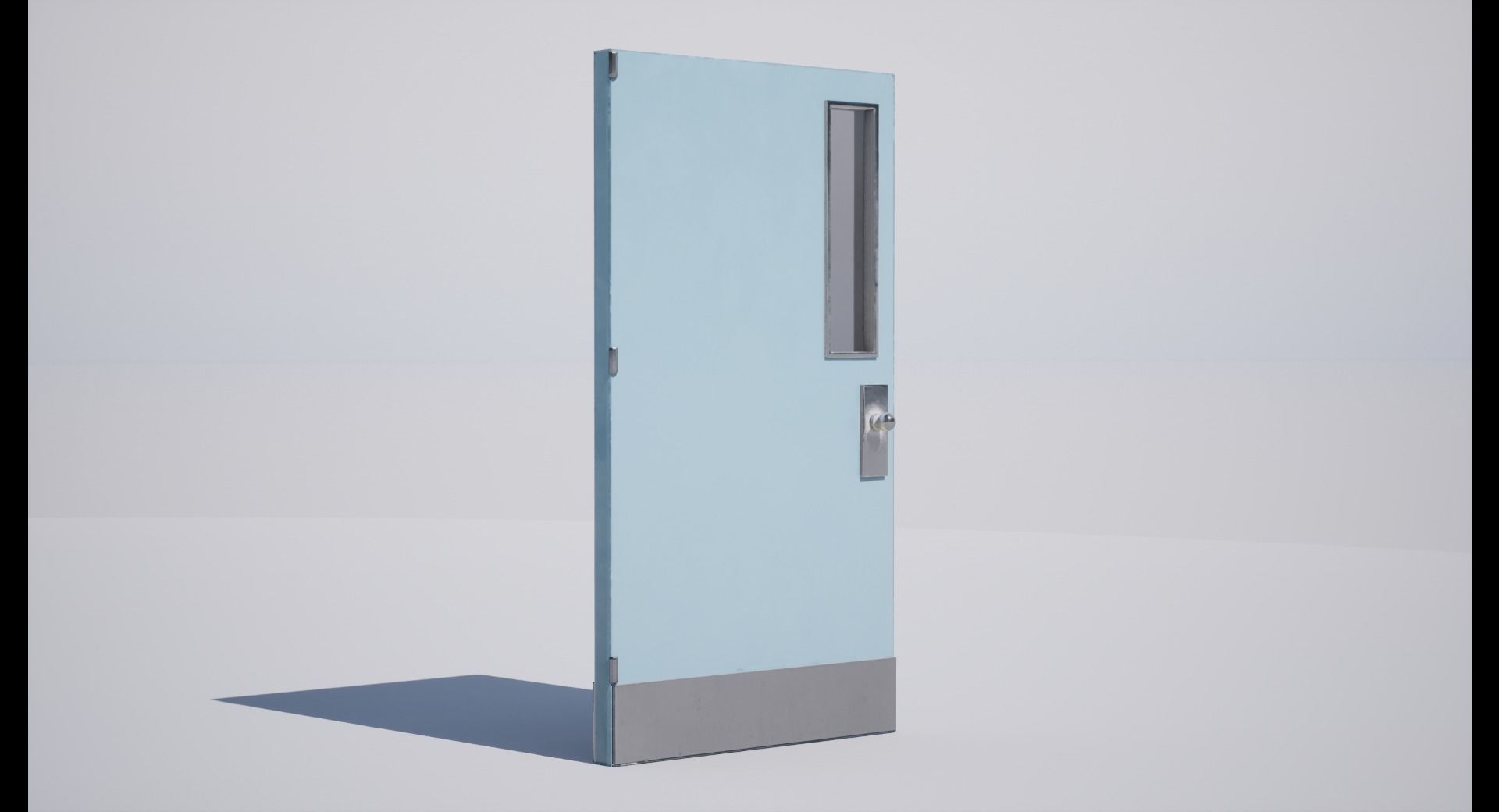 Interior Door Low-poly 3D model_5