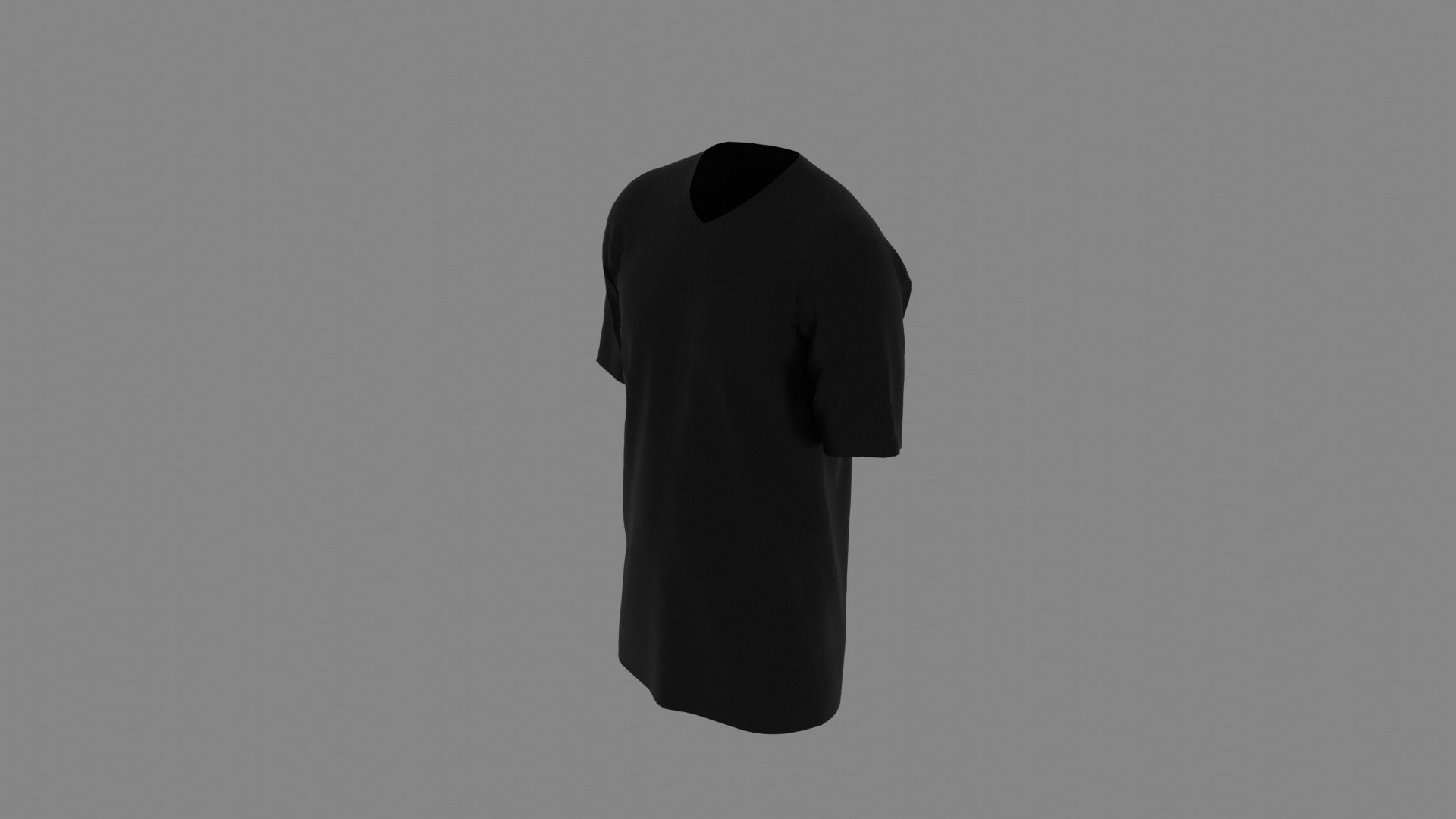 T-shirt mannequin wearing t - shirt Low-poly 3D model_5