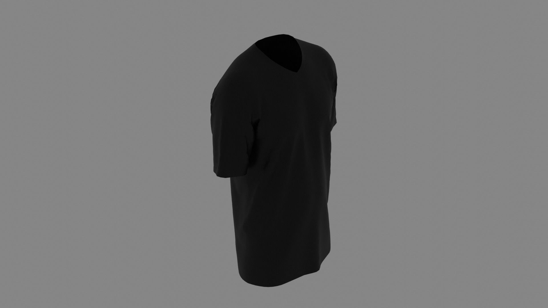 T-shirt mannequin wearing t - shirt Low-poly 3D model_6