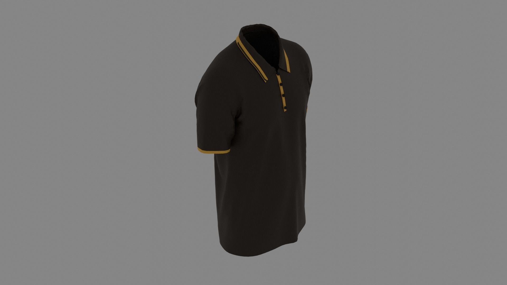 T-shirt mannequin wearing polo shirt Low-poly 3D model_6