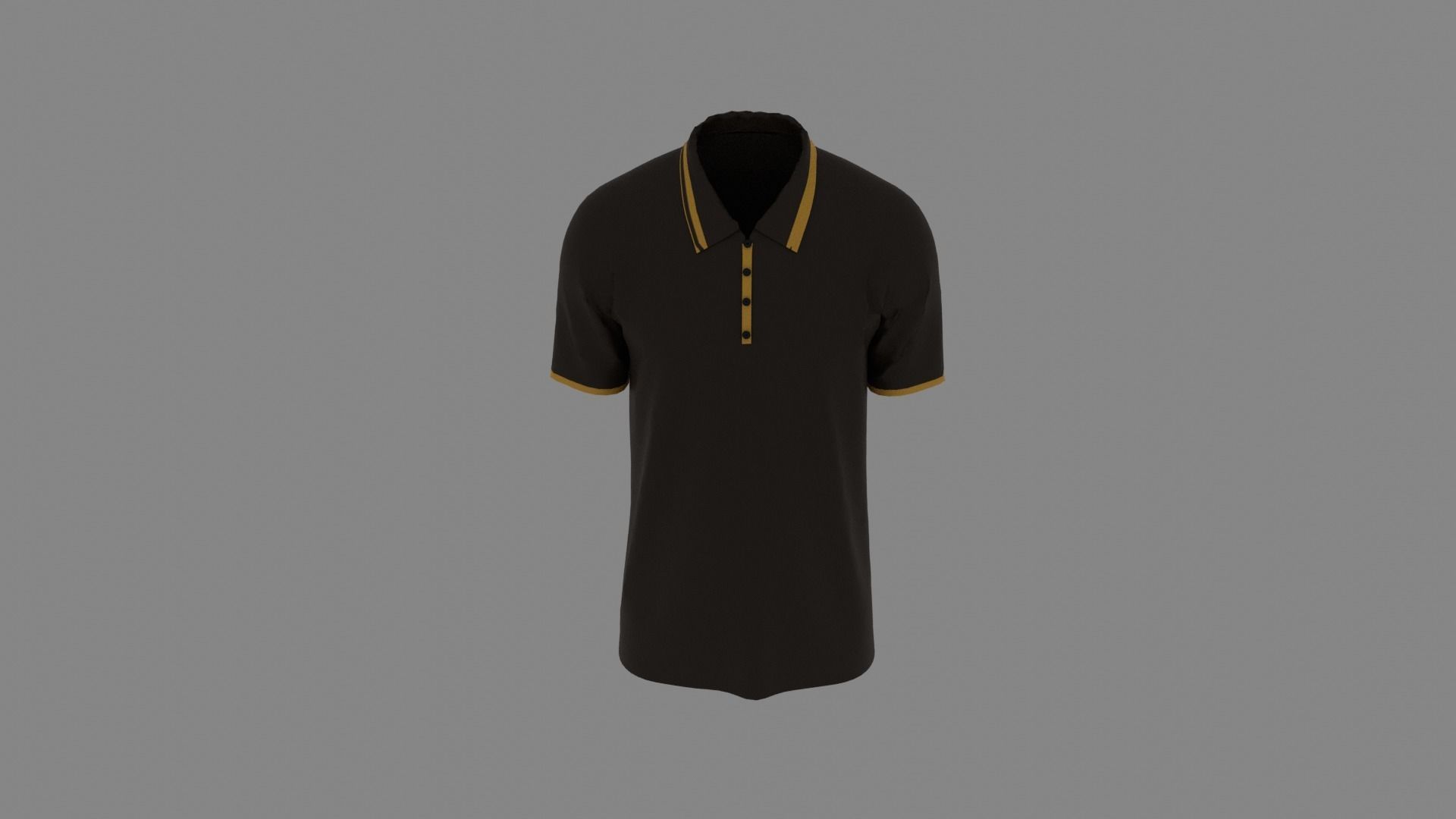 T-shirt mannequin wearing polo shirt Low-poly 3D model_4