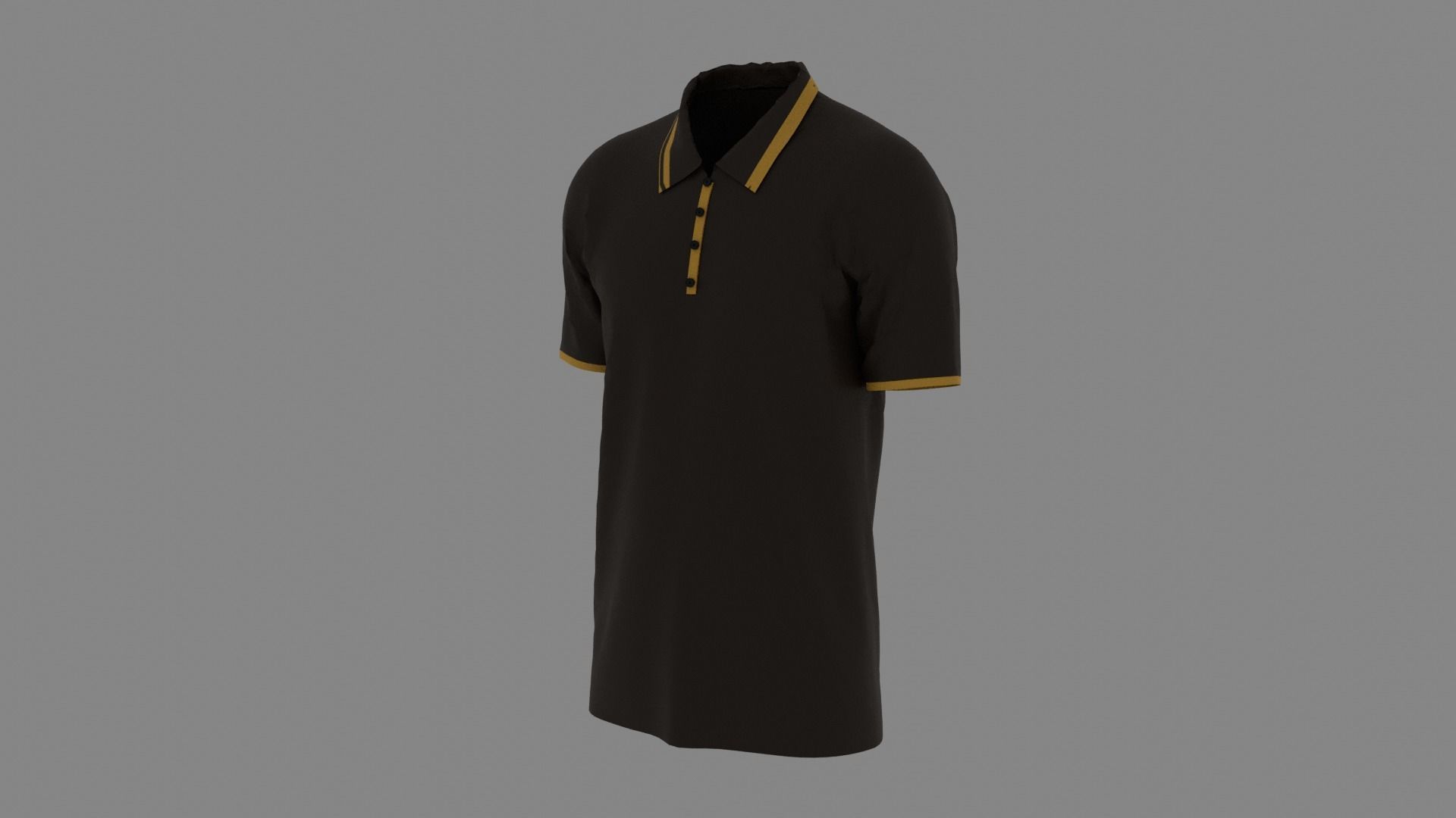 T-shirt mannequin wearing polo shirt Low-poly 3D model_2