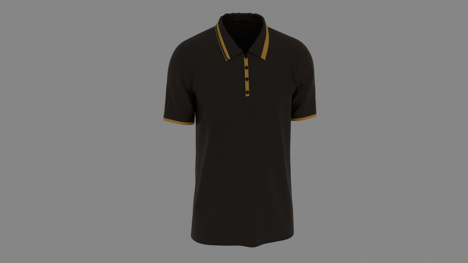 T-shirt mannequin wearing polo shirt Low-poly 3D model_7