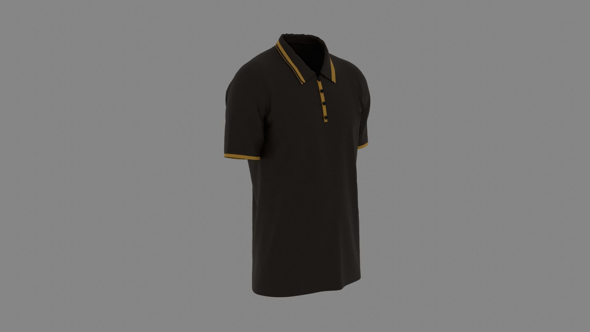 T-shirt mannequin wearing polo shirt Low-poly 3D model_3