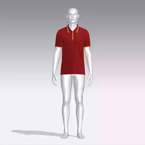 T-shirt mannequin wearing polo shirt