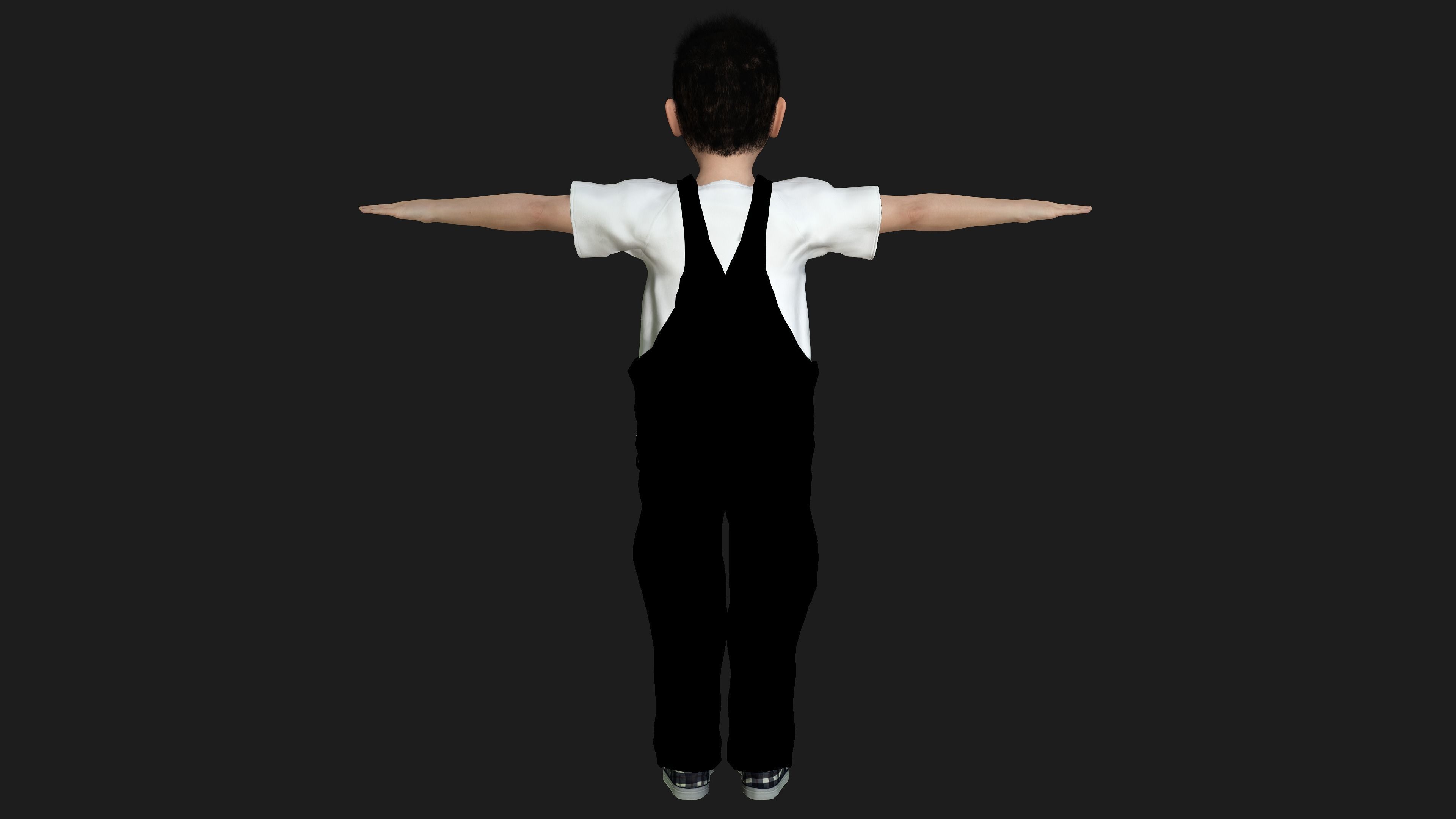 AAA 3D REALISTIC ASIAN LITTLE BOY - HUMAN RIGGED CHARACTER Low-poly 3D model_8