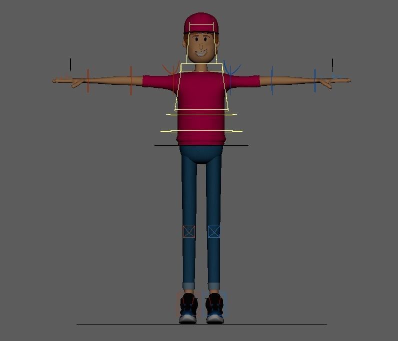 Simple 3D character - Rigged 3D model_4