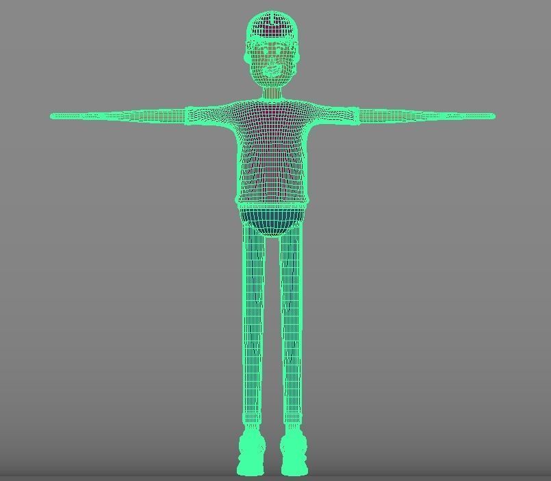 Simple 3D character - Rigged 3D model_2