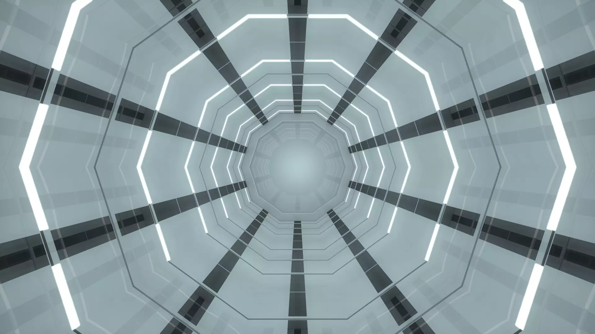 Sci Fi Tunnel Low-poly 3D model