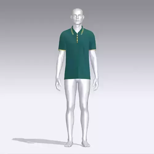 T-shirt mannequin wearing polo shirt