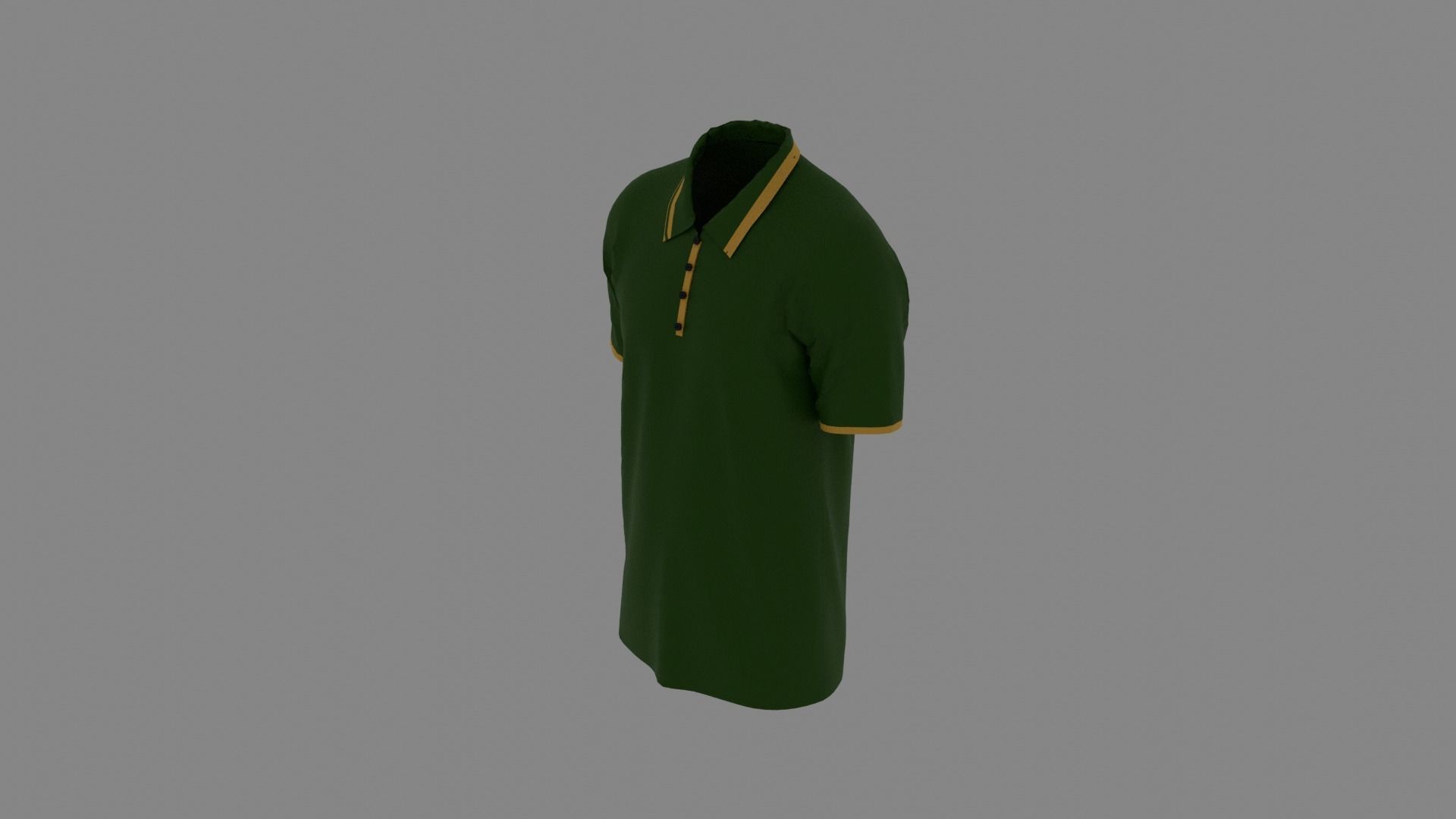 T-shirt mannequin wearing polo shirt Low-poly 3D model_5