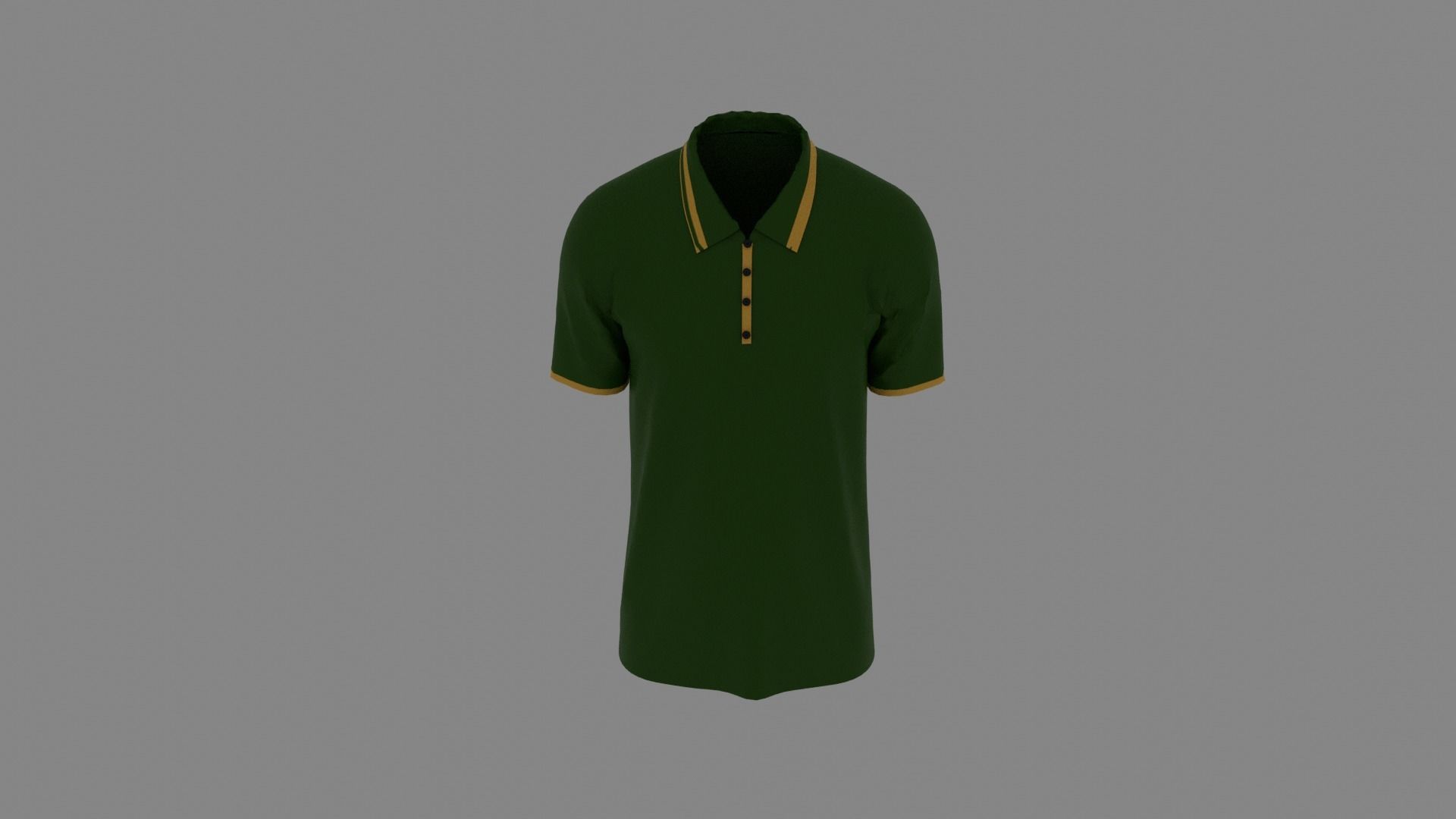 T-shirt mannequin wearing polo shirt Low-poly 3D model_4