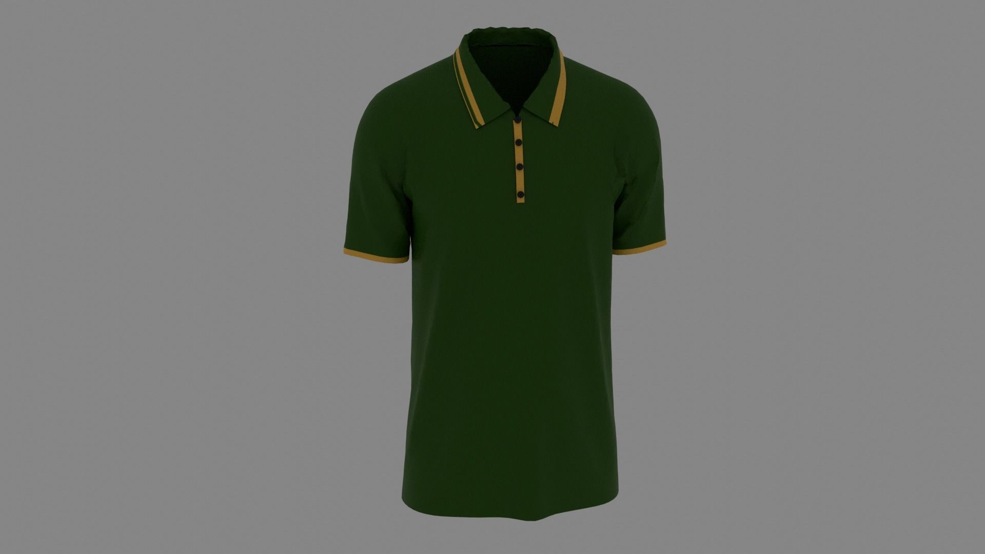 T-shirt mannequin wearing polo shirt Low-poly 3D model_7