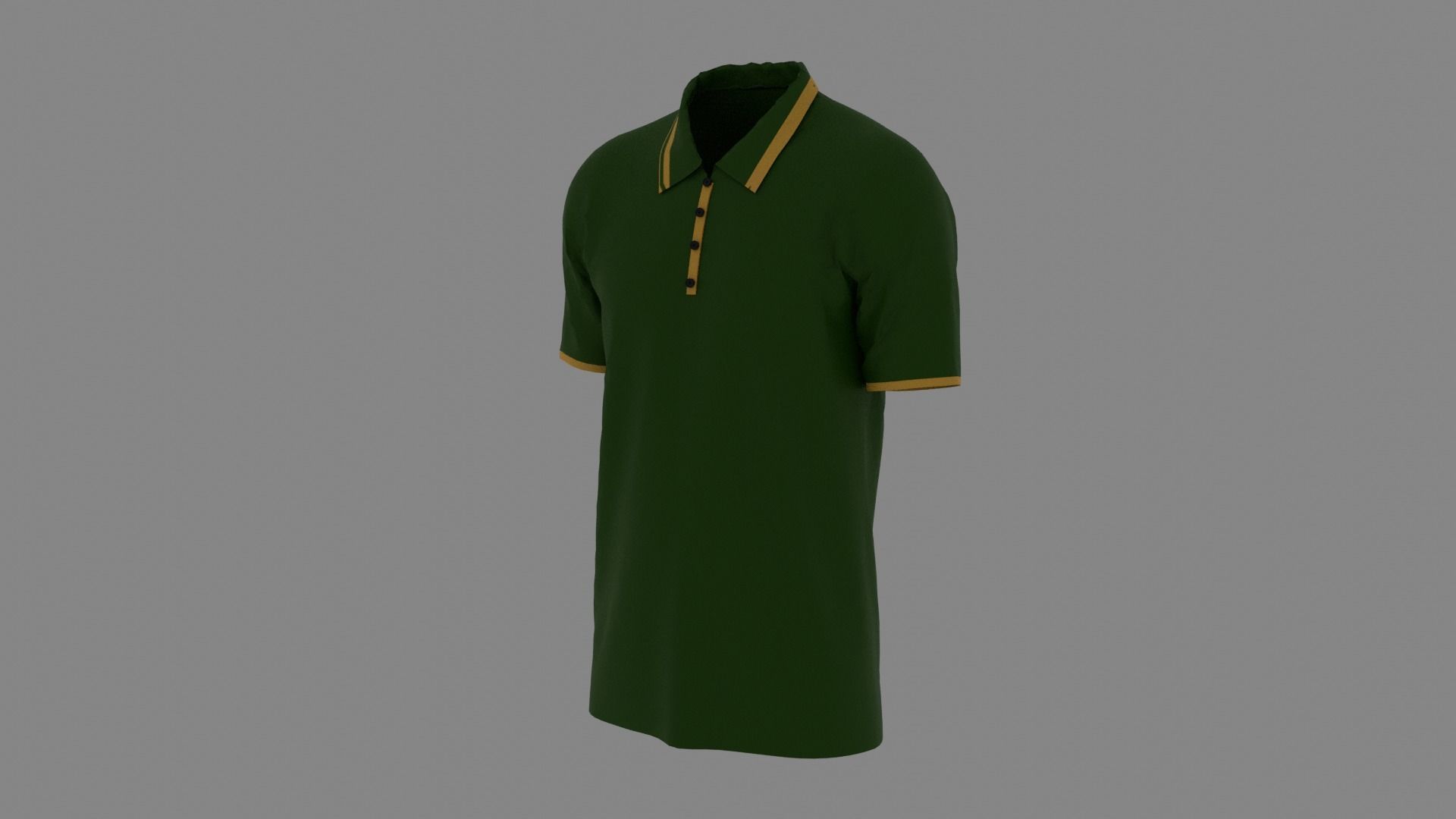 T-shirt mannequin wearing polo shirt Low-poly 3D model_2