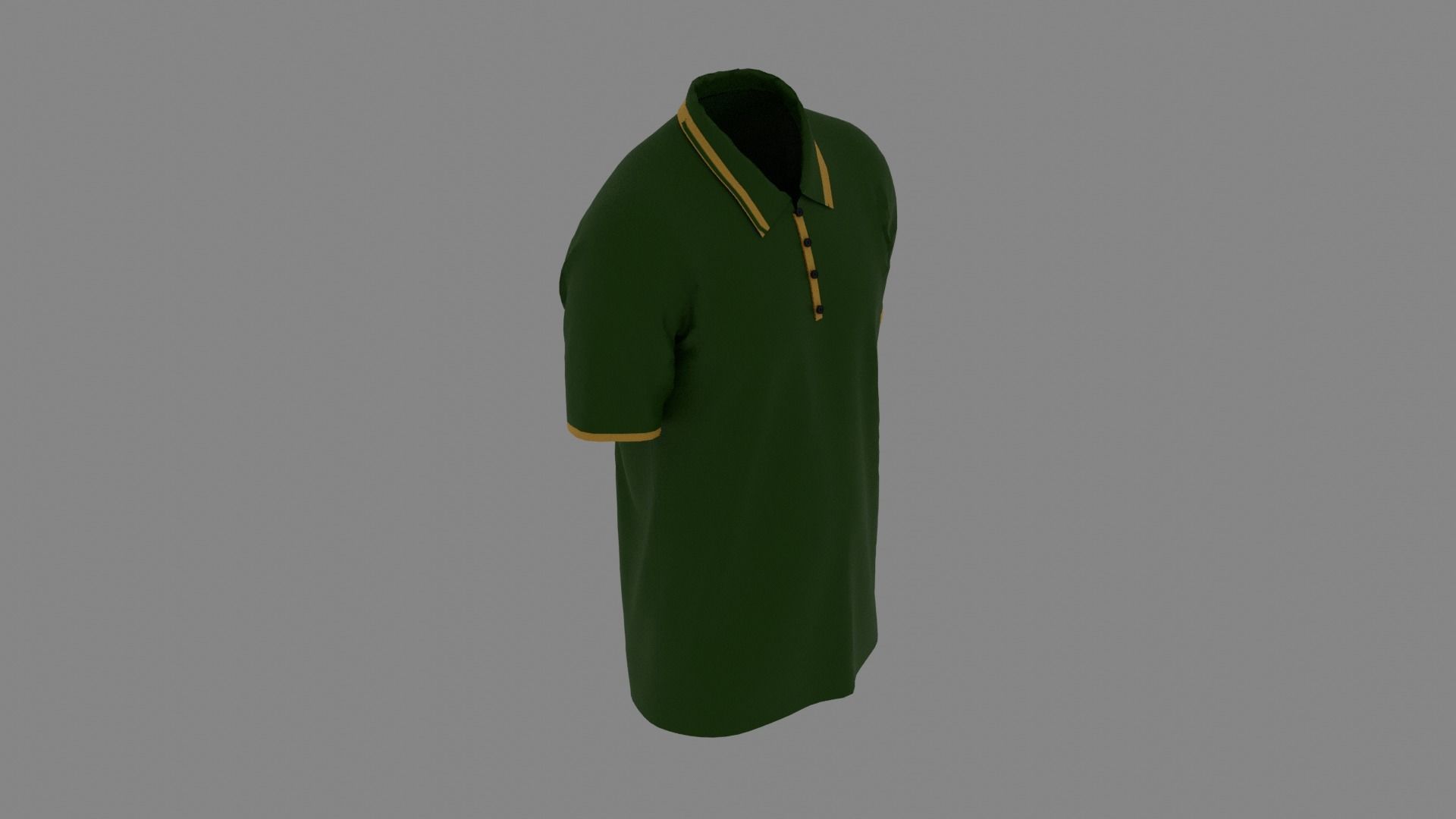 T-shirt mannequin wearing polo shirt Low-poly 3D model_6