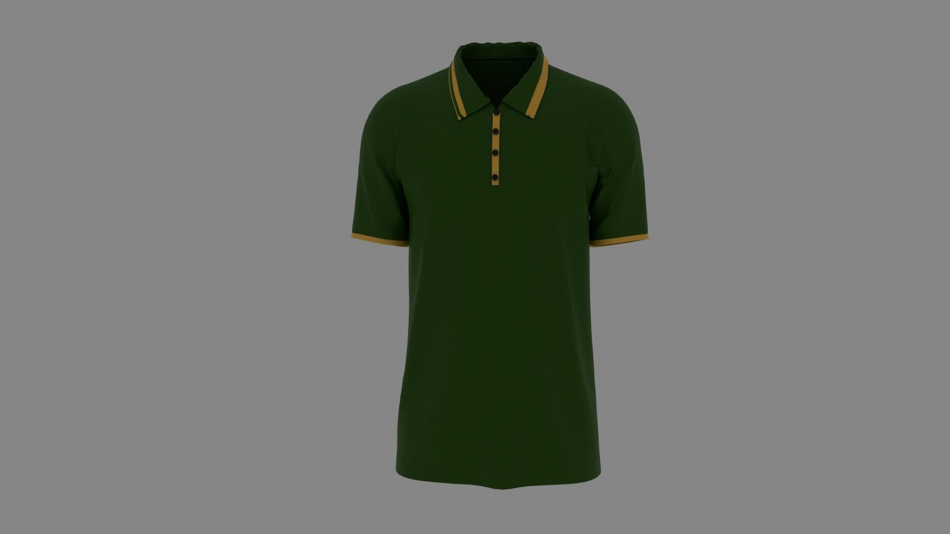 T-shirt mannequin wearing polo shirt Low-poly 3D model_1