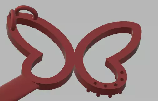 YD254 butterfly with handle 3D print model_0