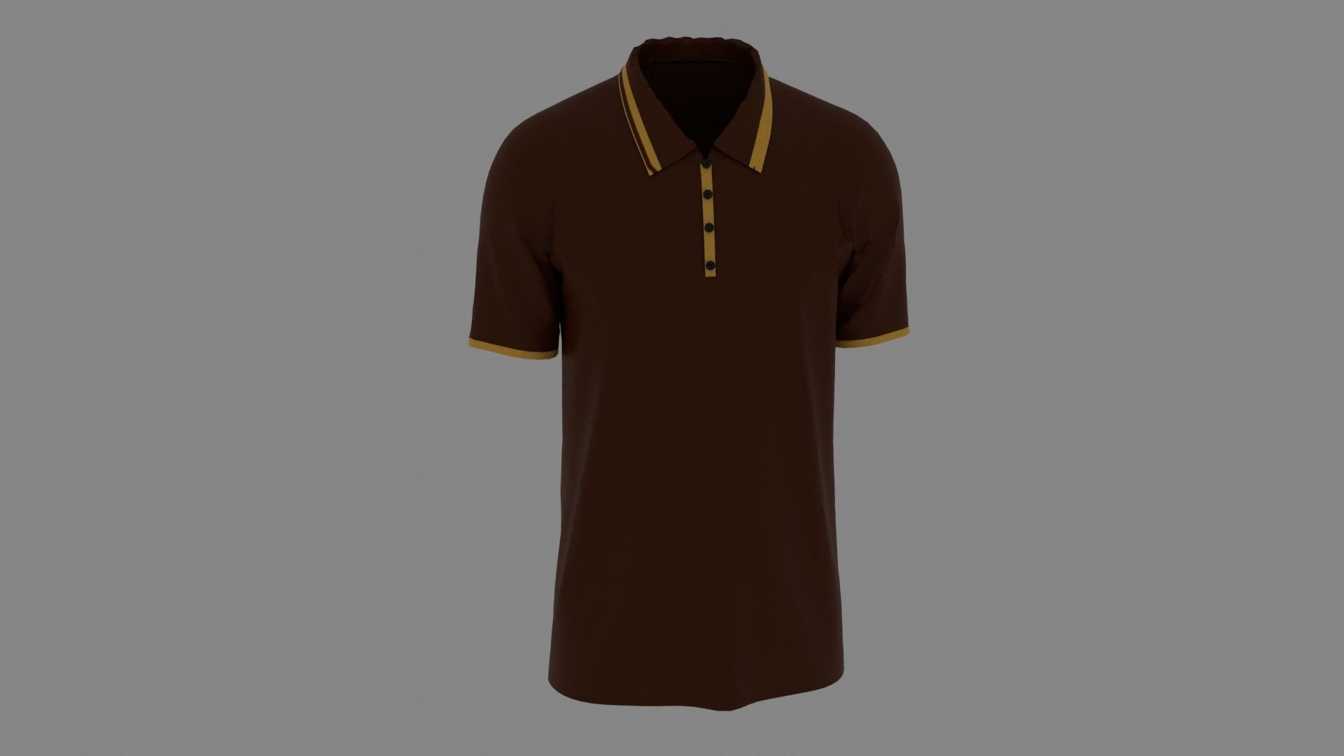 T-shirt mannequin wearing polo shirt Low-poly 3D model_7