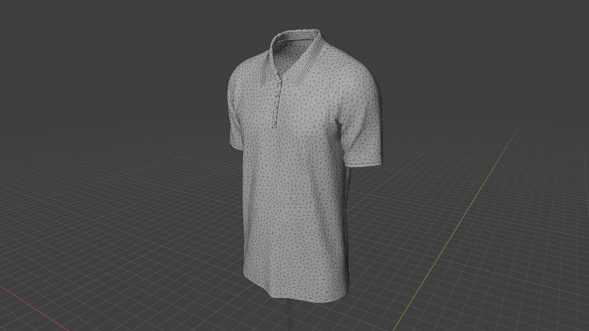 T-shirt mannequin wearing polo shirt Low-poly 3D model_9