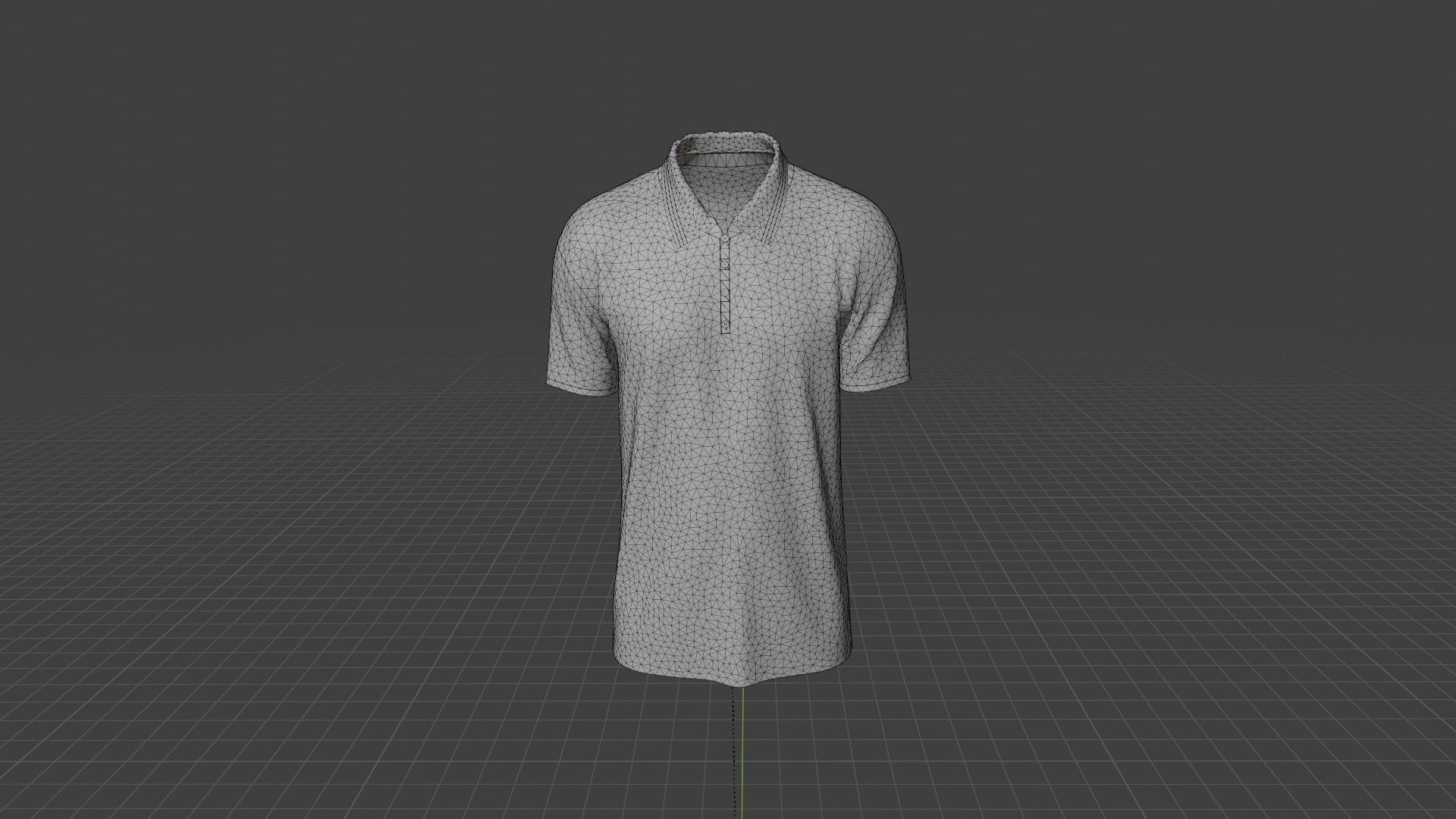 T-shirt mannequin wearing polo shirt Low-poly 3D model_8