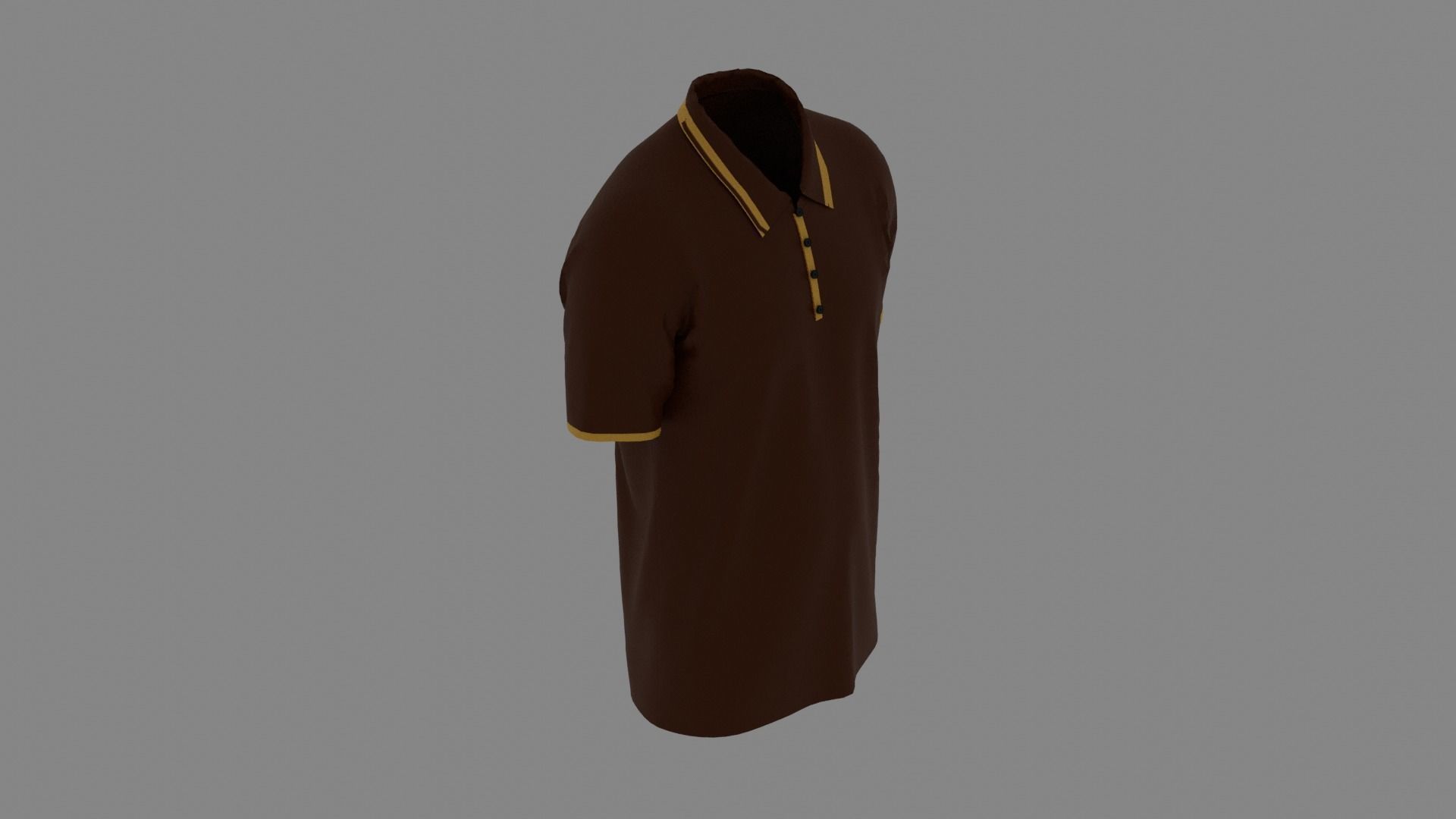 T-shirt mannequin wearing polo shirt Low-poly 3D model_6