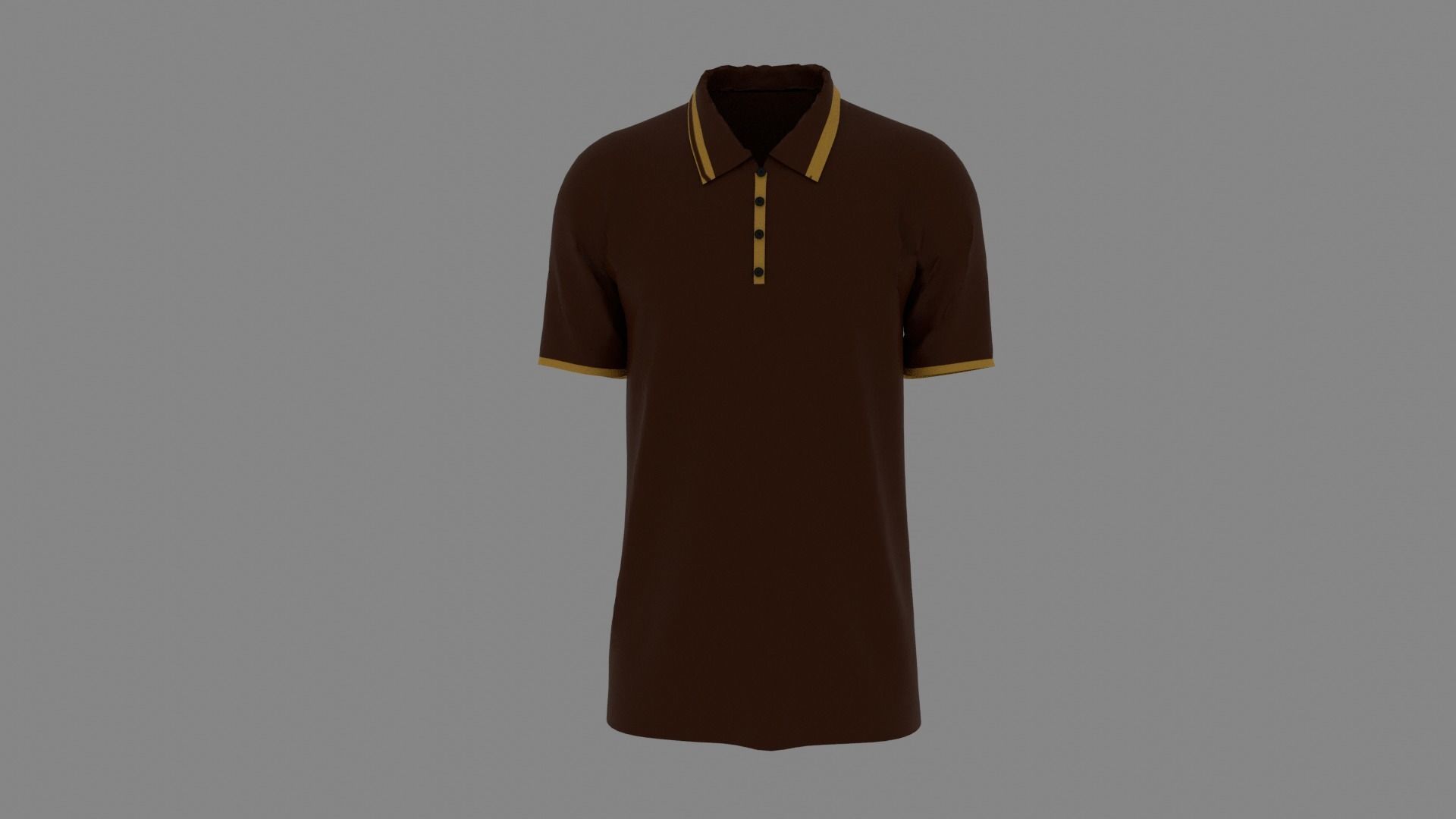 T-shirt mannequin wearing polo shirt Low-poly 3D model_1