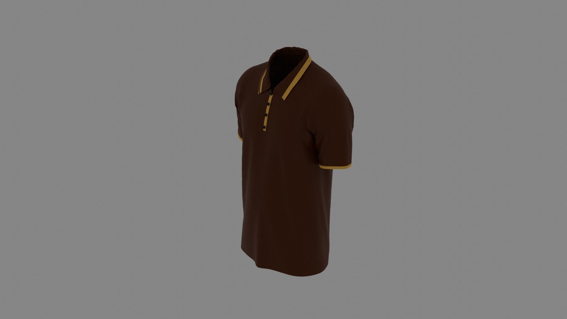 T-shirt mannequin wearing polo shirt Low-poly 3D model_5