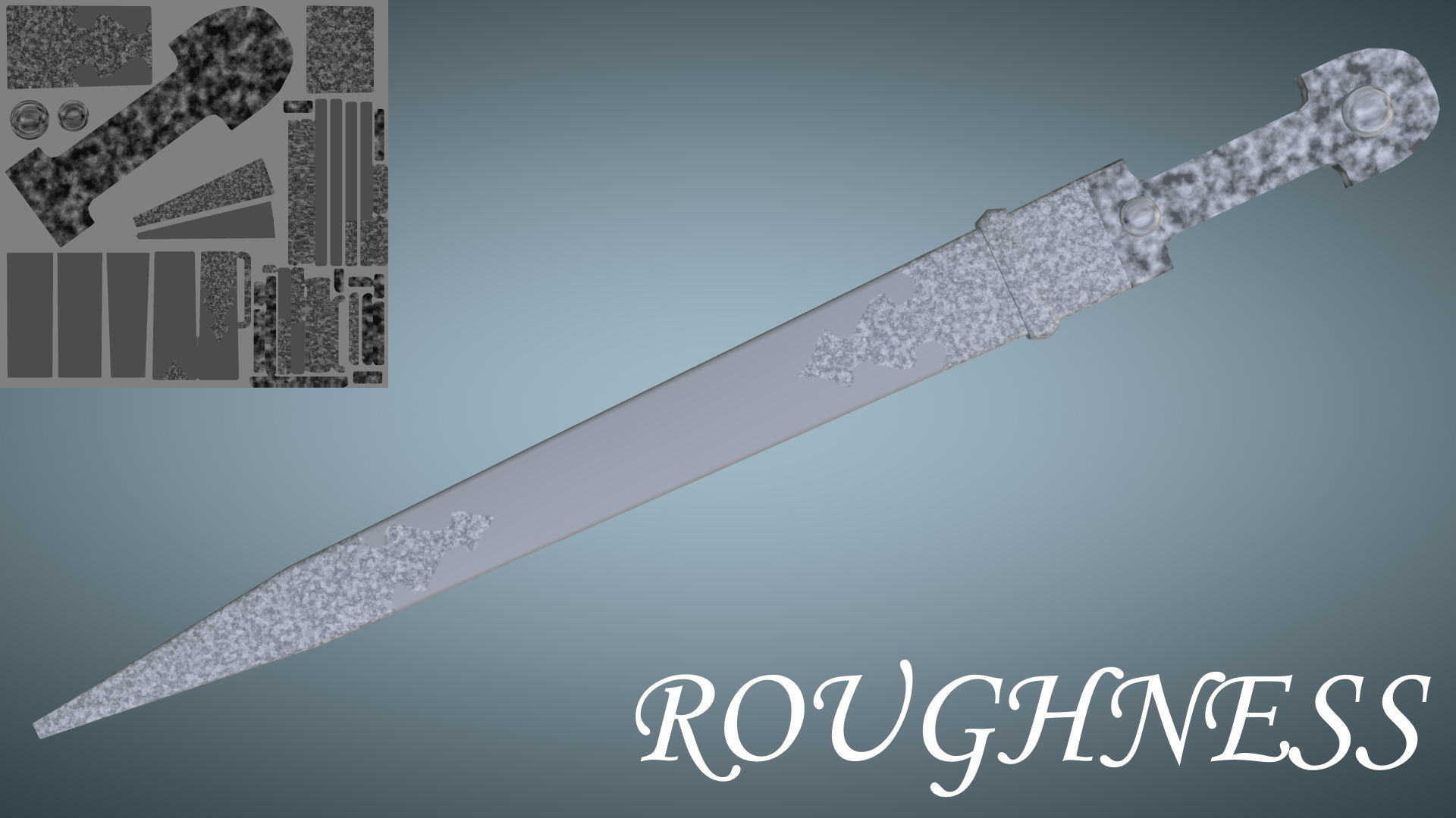 Unique Caucasian dagger Qama or Cossack dagger Low-poly 3D model_14