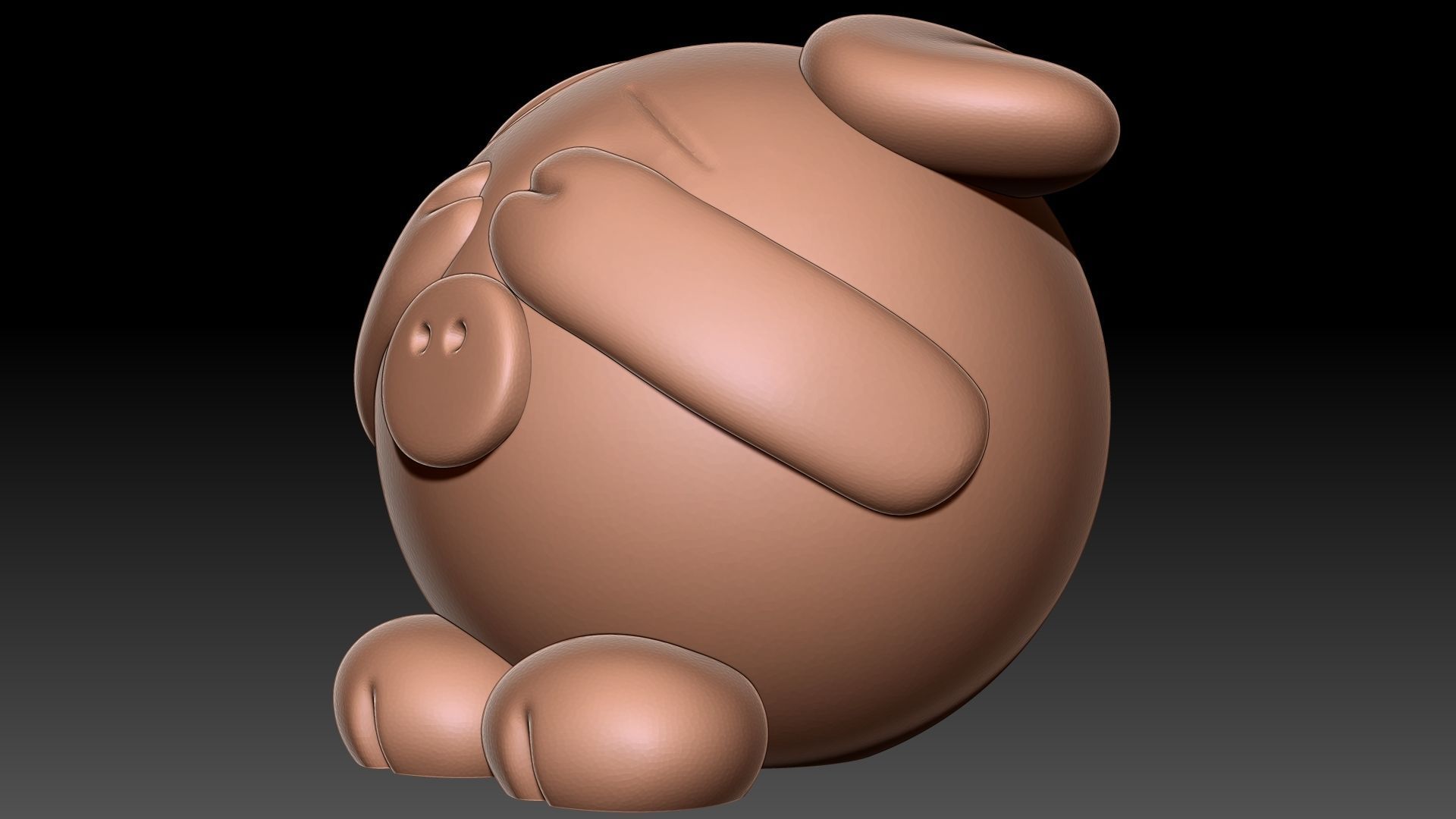 Piggy pig 3D print model_2