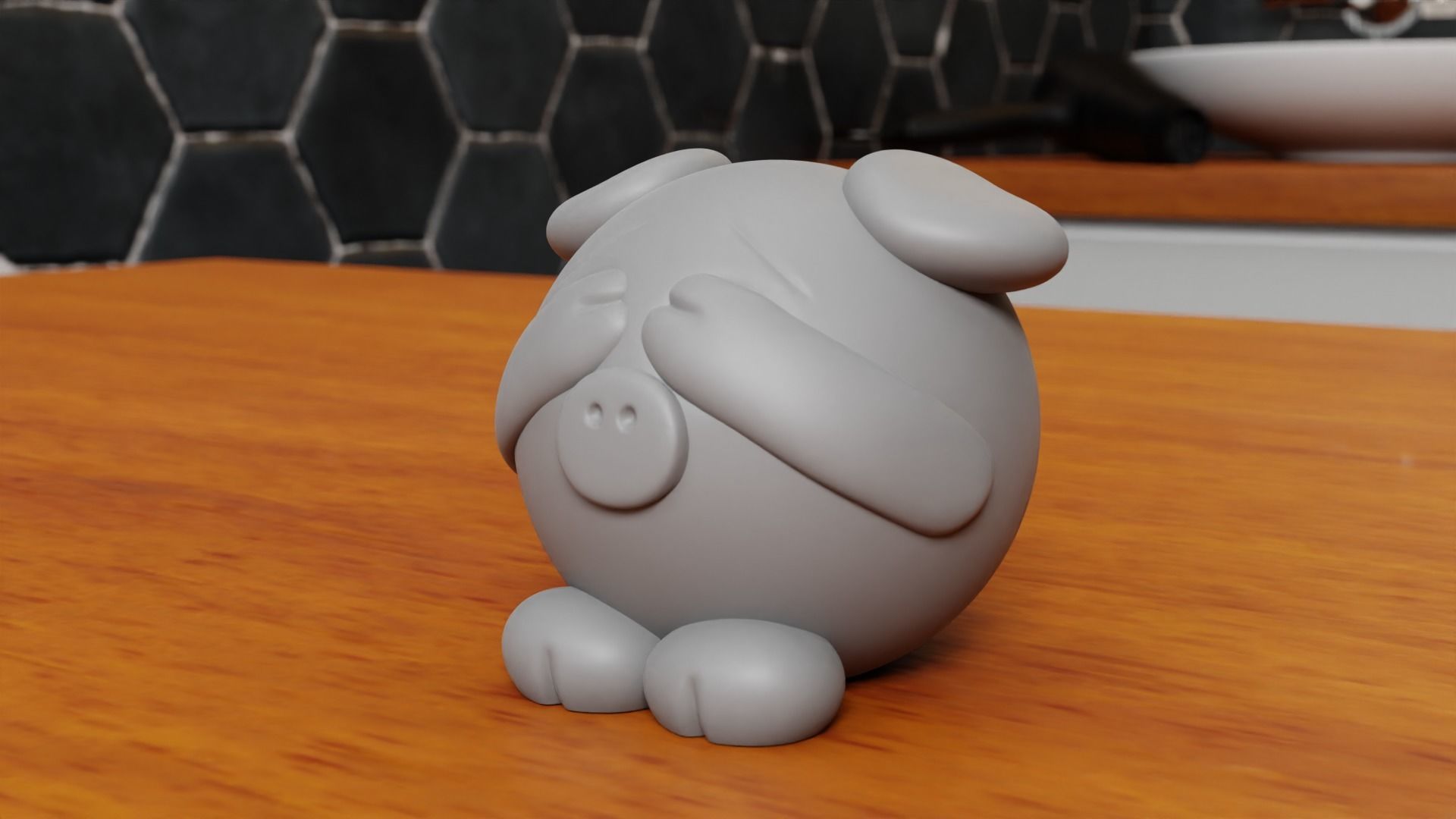 Piggy pig 3D print model_3