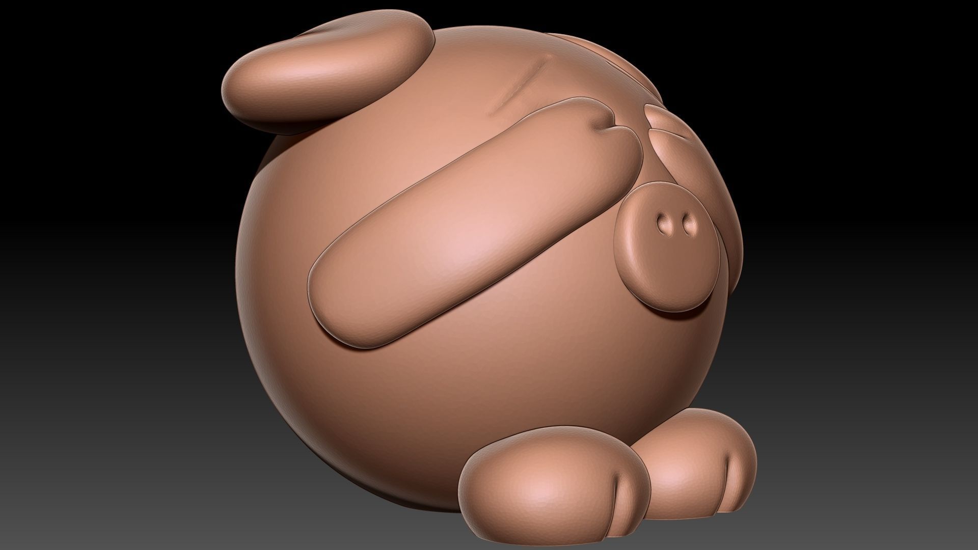 Piggy pig 3D print model_4