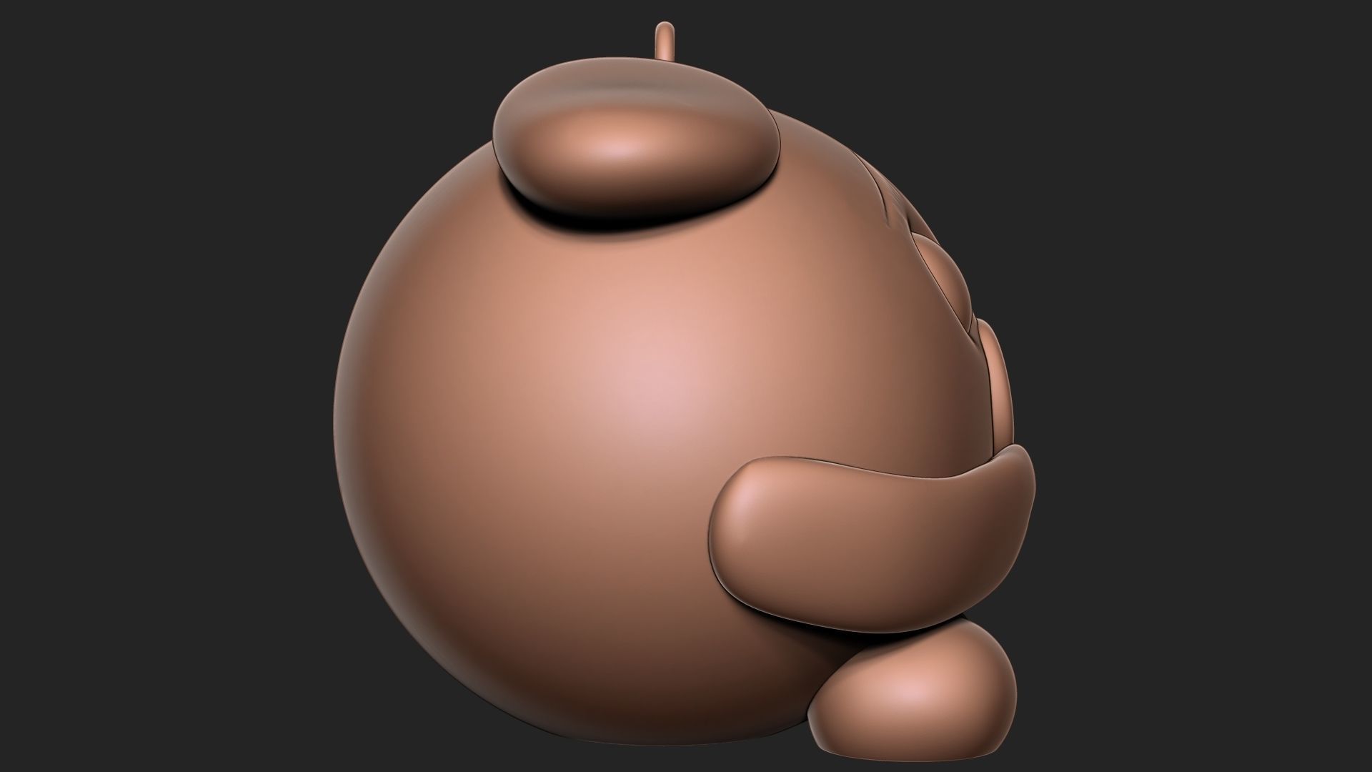 Piggy keychain 3D print model_9