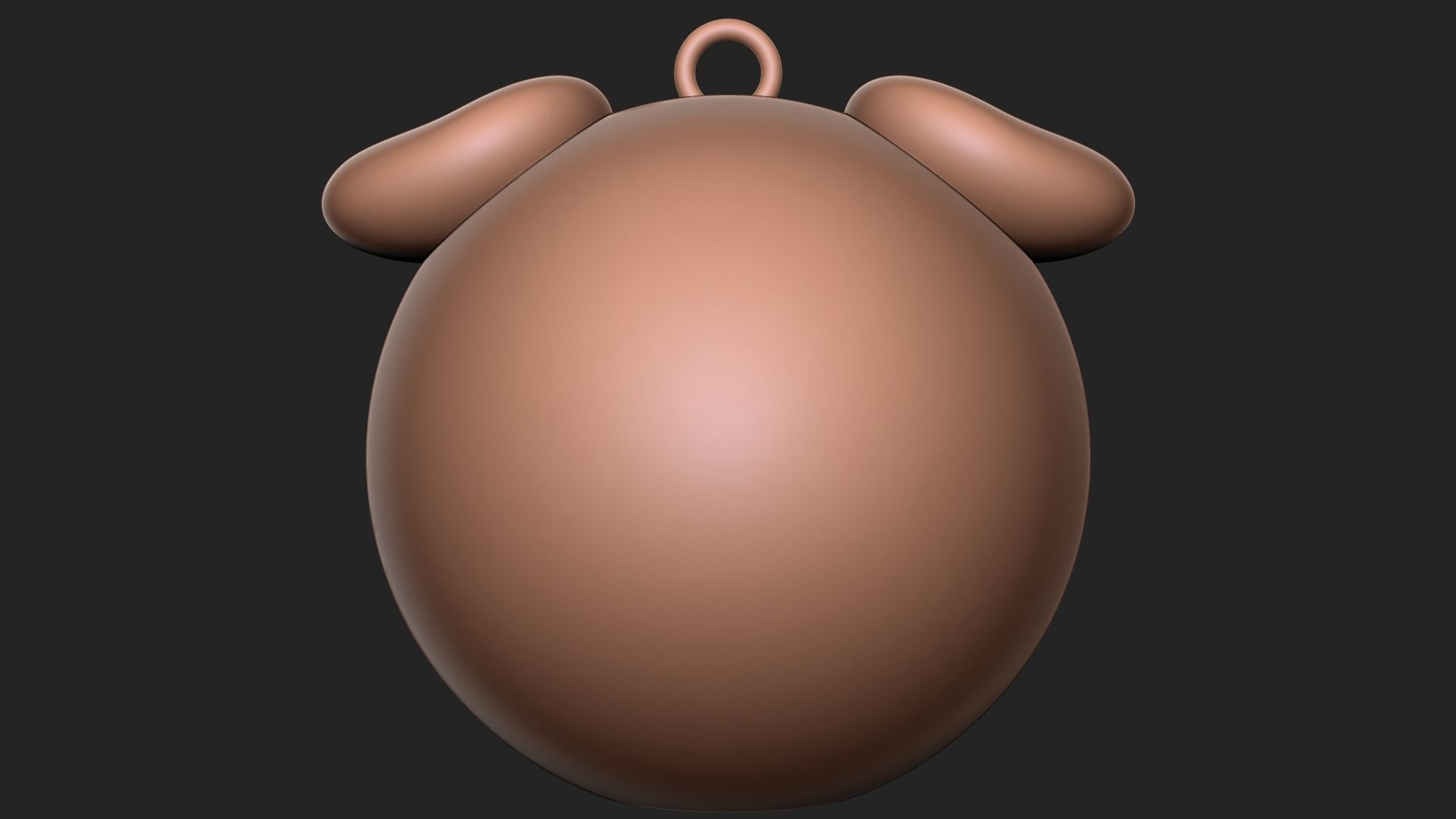 Piggy keychain 3D print model_8
