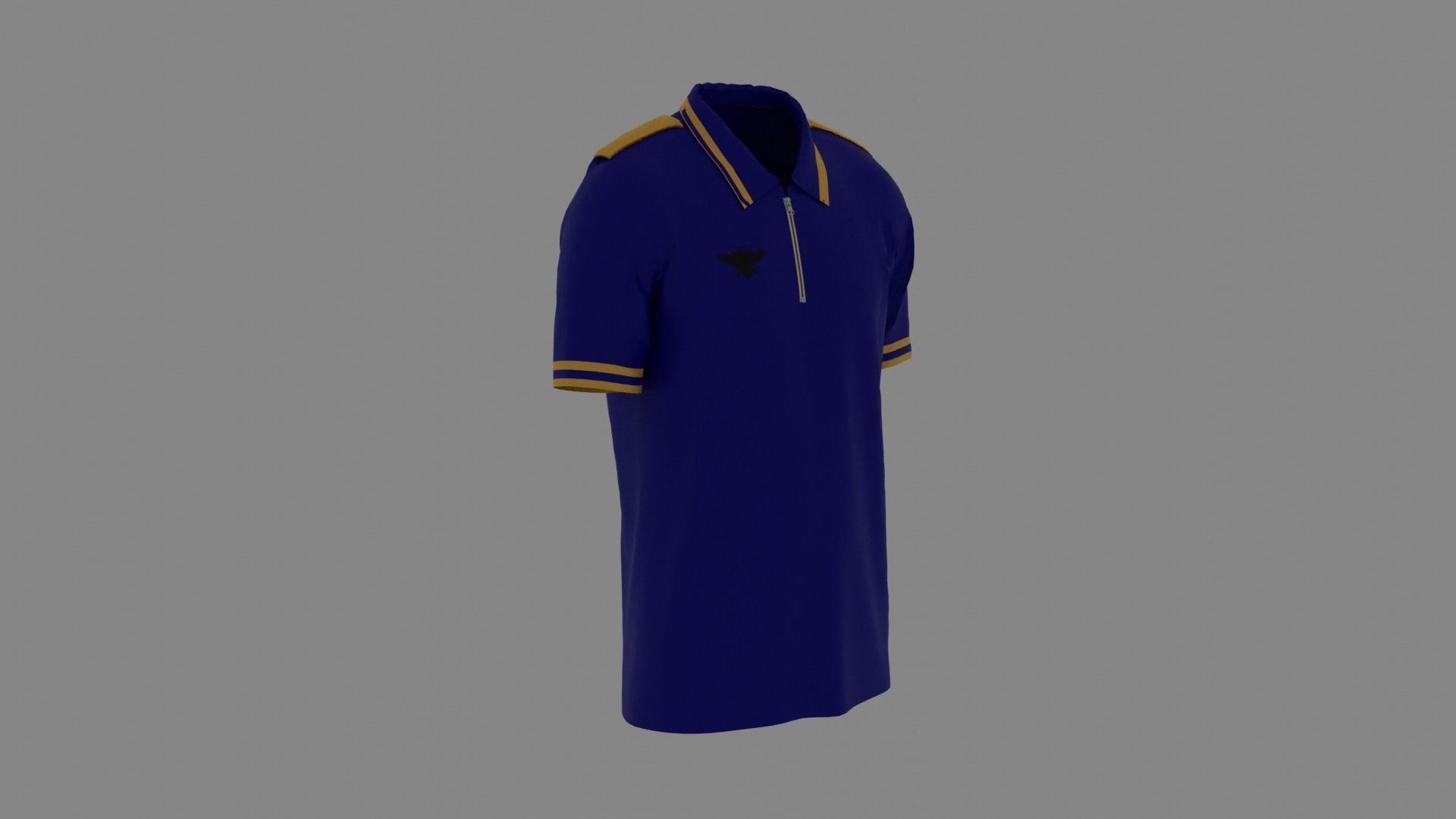 T-shirt soccer shirt Low-poly 3D model_3