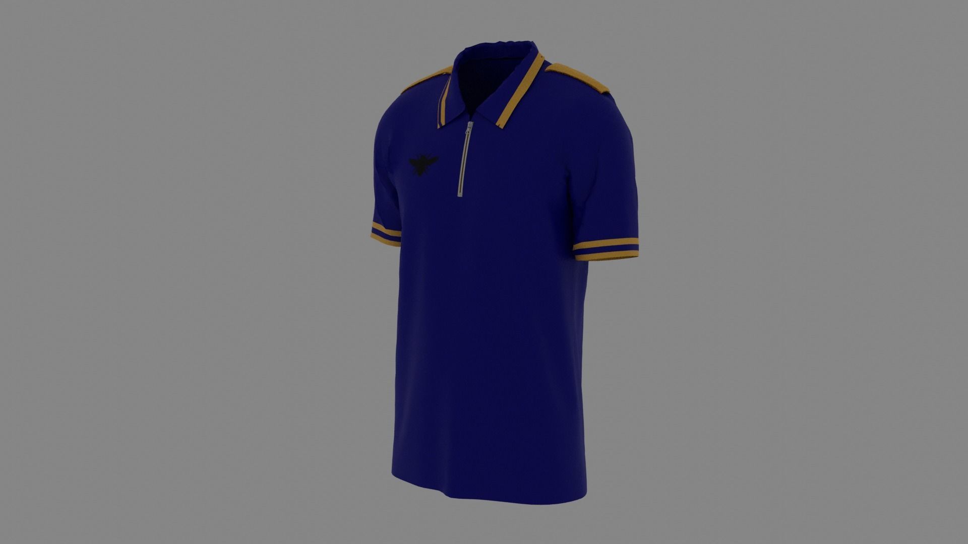 T-shirt soccer shirt Low-poly 3D model_2