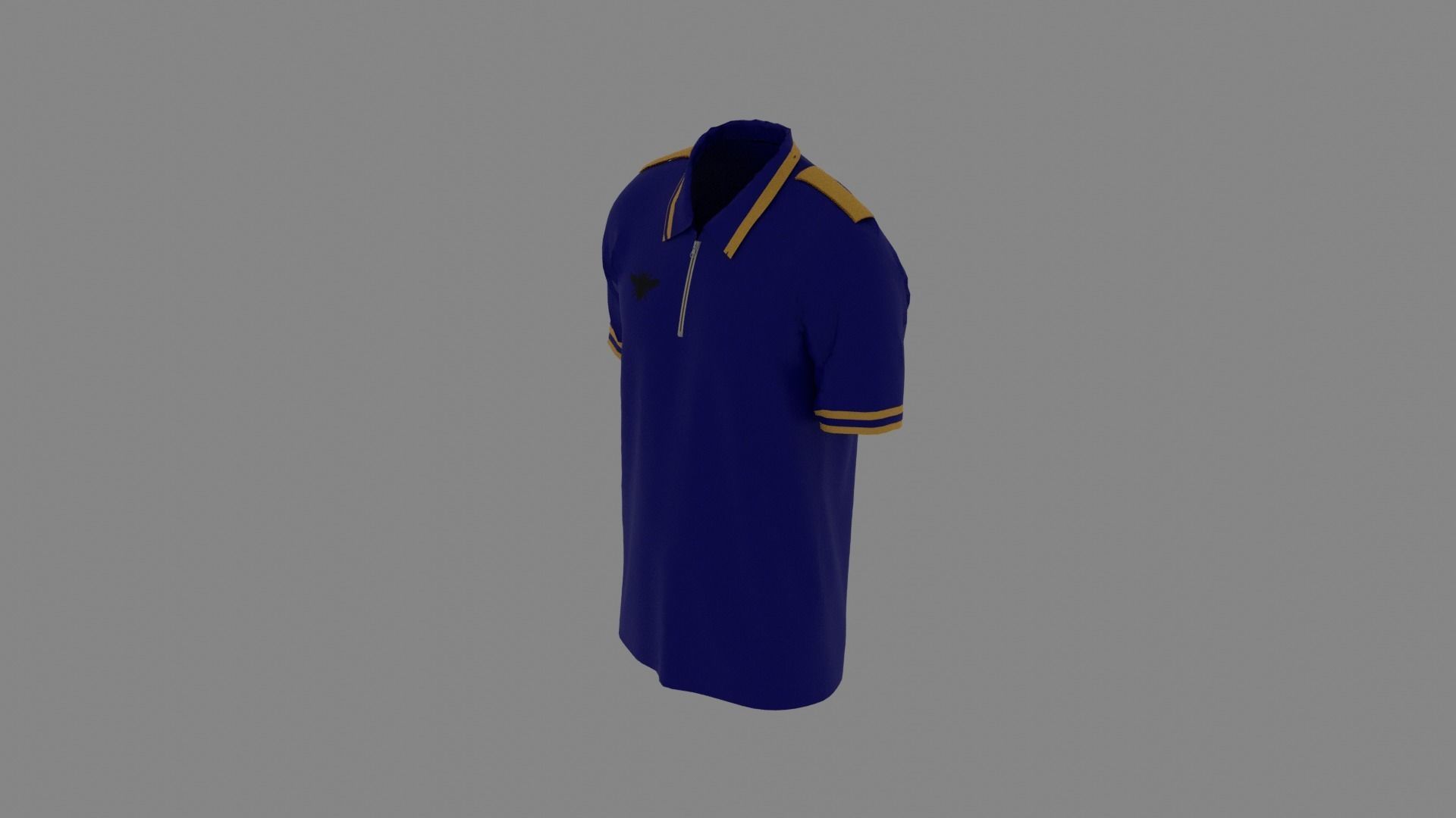 T-shirt soccer shirt Low-poly 3D model_5