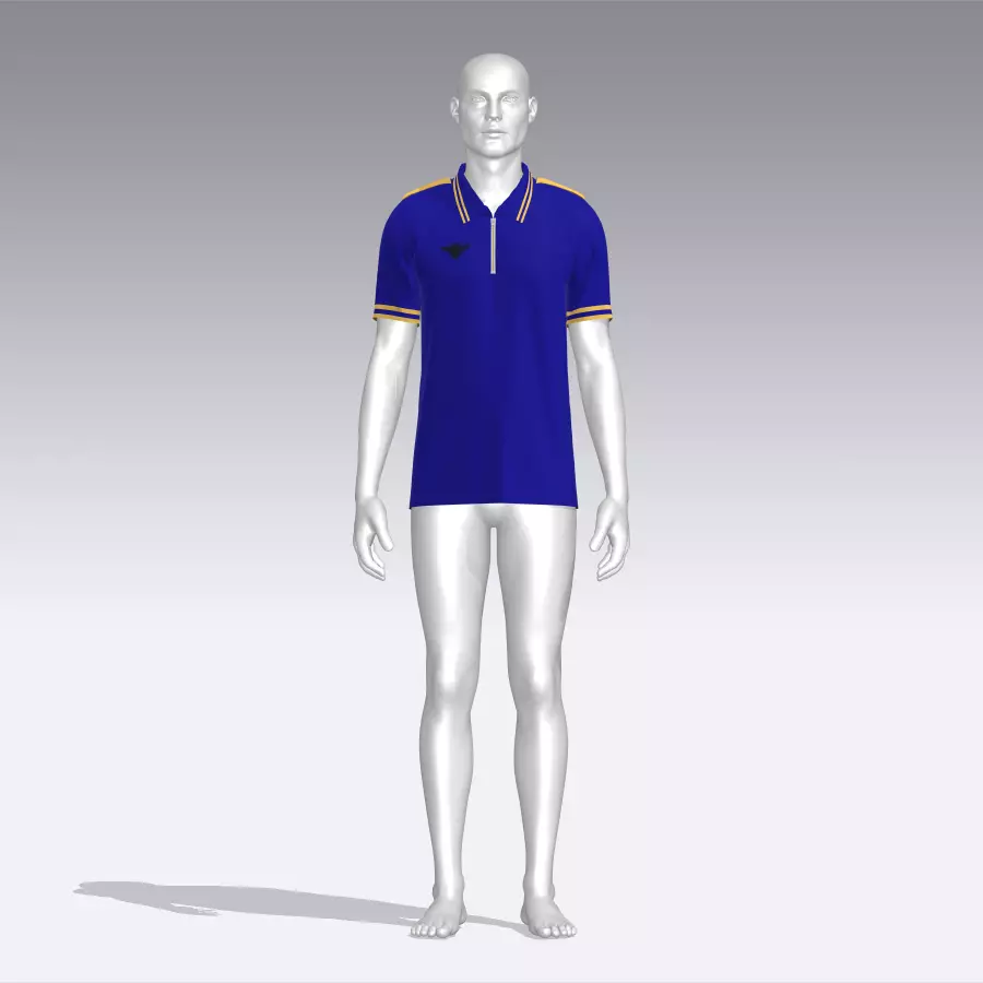 T-shirt soccer shirt Low-poly 3D model_0