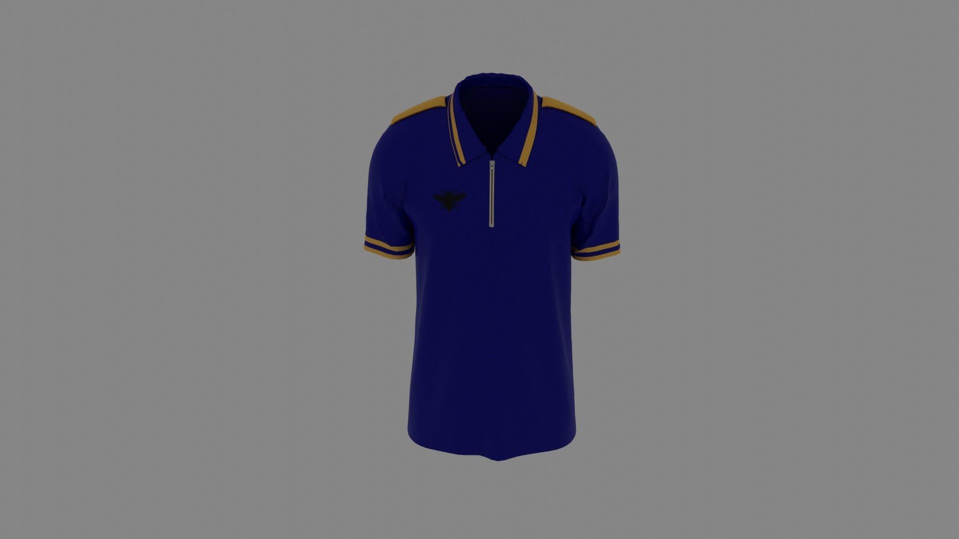 T-shirt soccer shirt Low-poly 3D model_4