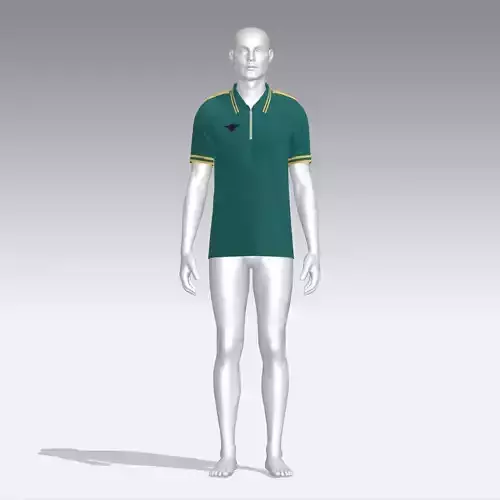 T-shirt mannequin wearing polo shirt
