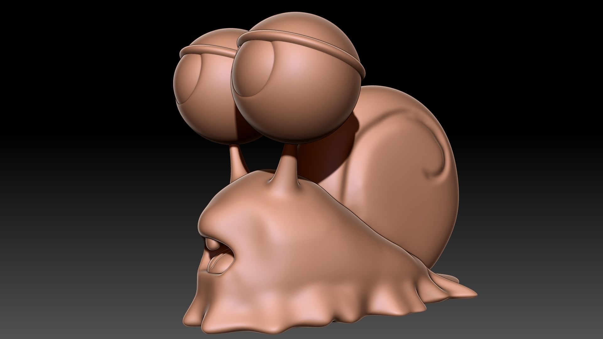 Gary the snail 3D print model_2