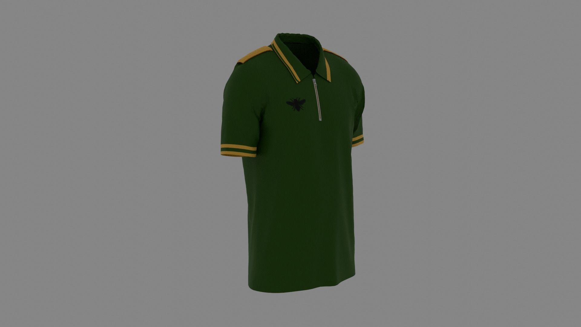 T-shirt mannequin wearing polo shirt Low-poly 3D model_3