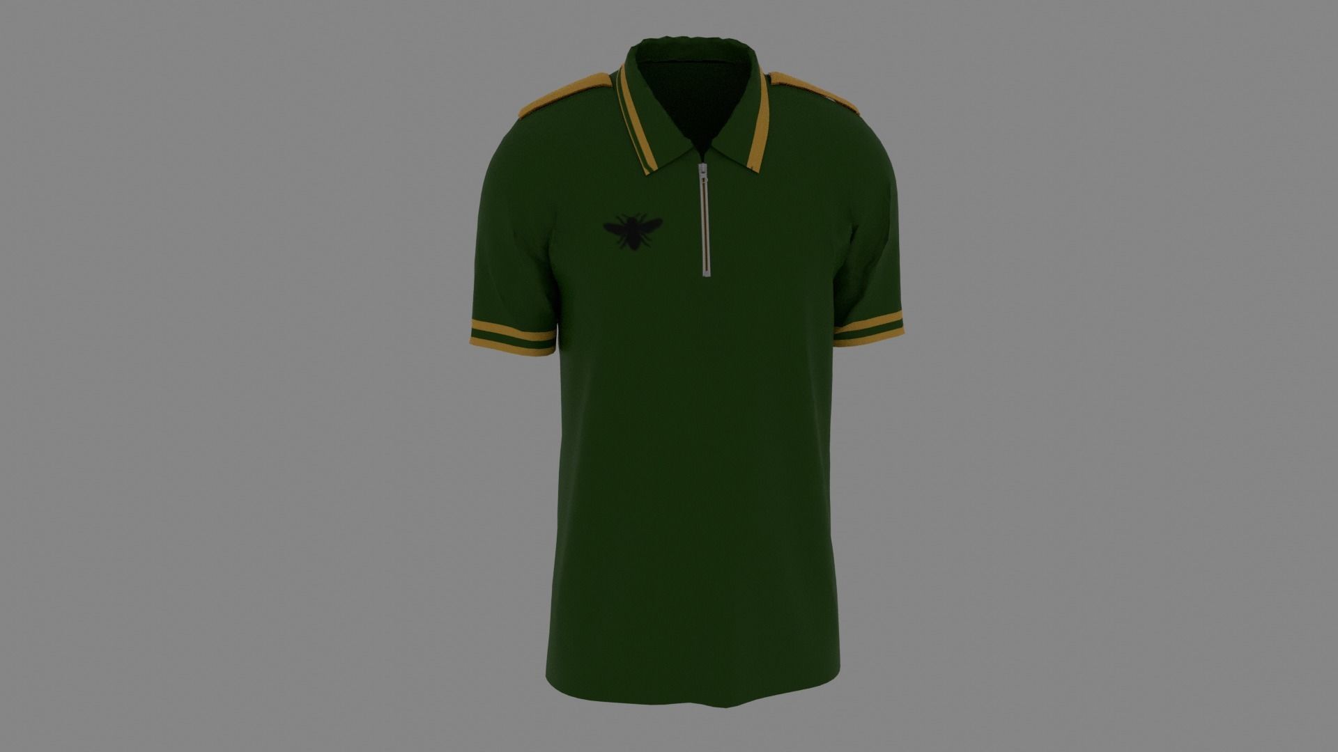 T-shirt mannequin wearing polo shirt Low-poly 3D model_7