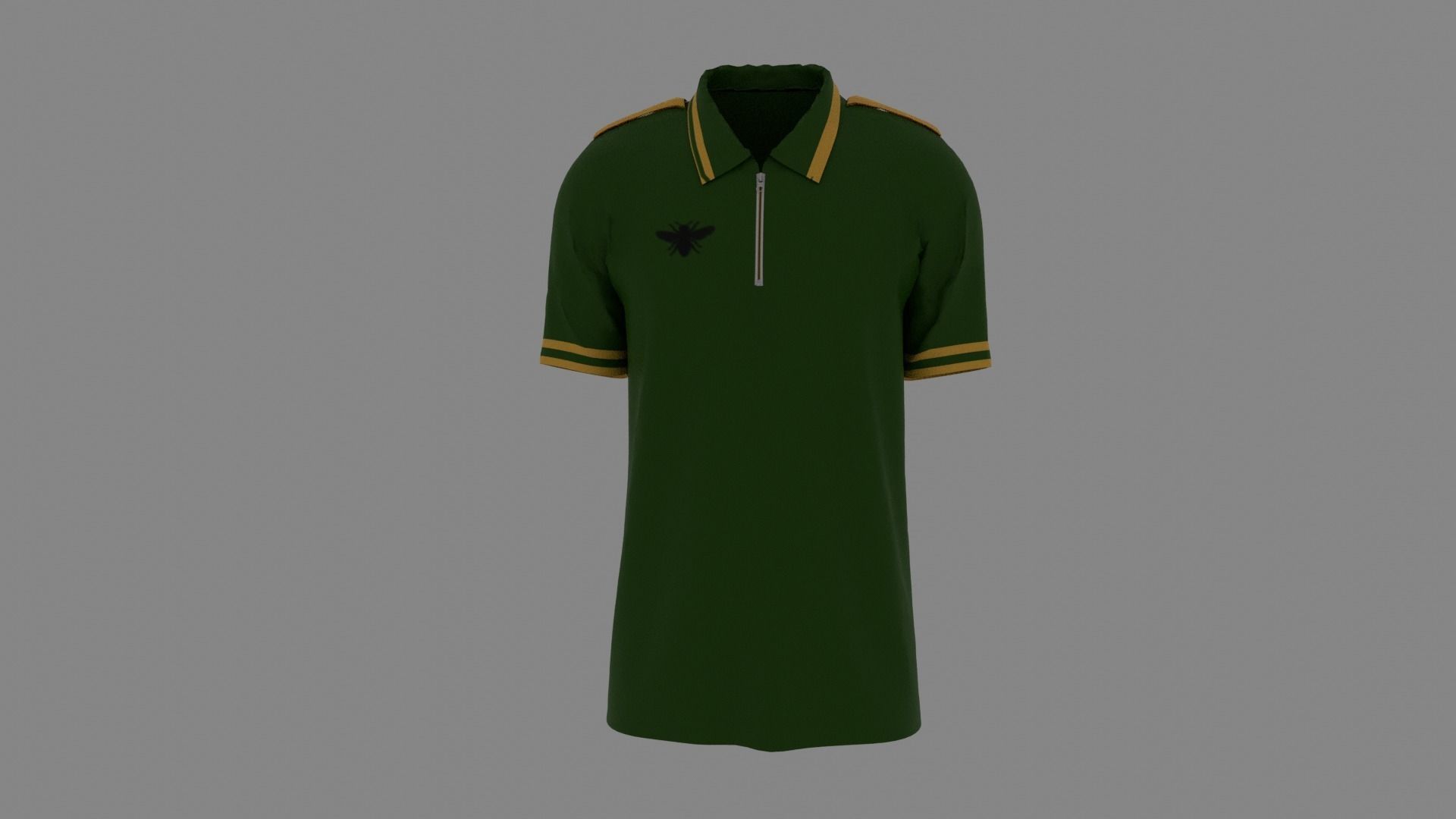 T-shirt mannequin wearing polo shirt Low-poly 3D model_1